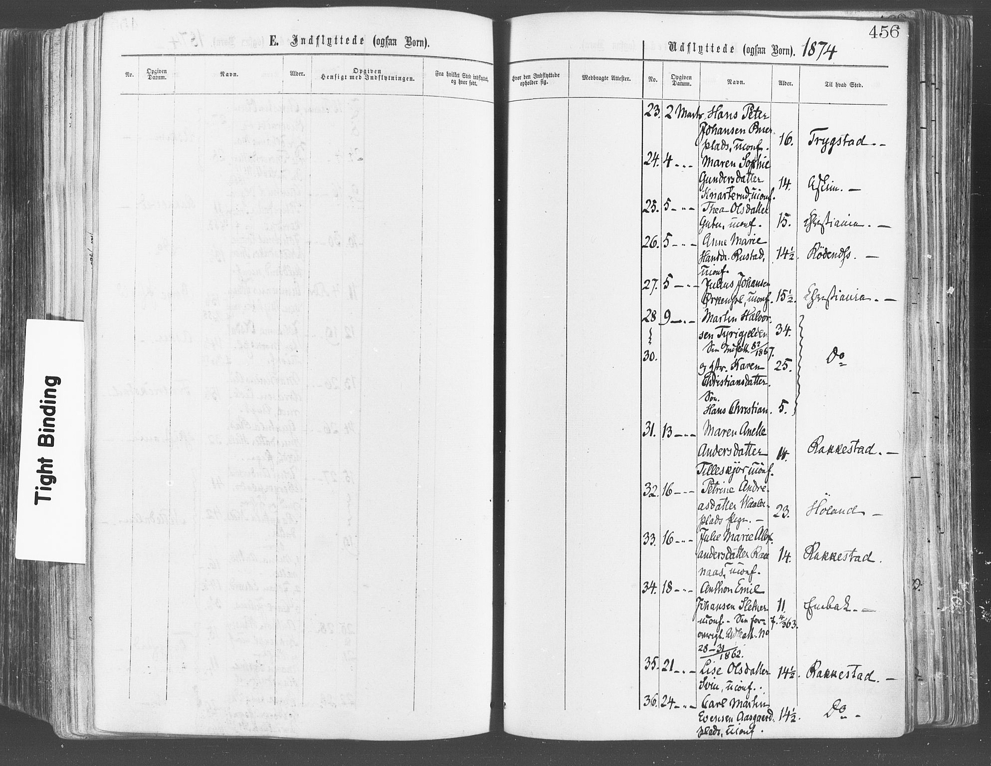 Eidsberg prestekontor Kirkebøker, SAO/A-10905/F/Fa/L0011: Parish register (official) no. I 11, 1867-1878, p. 456