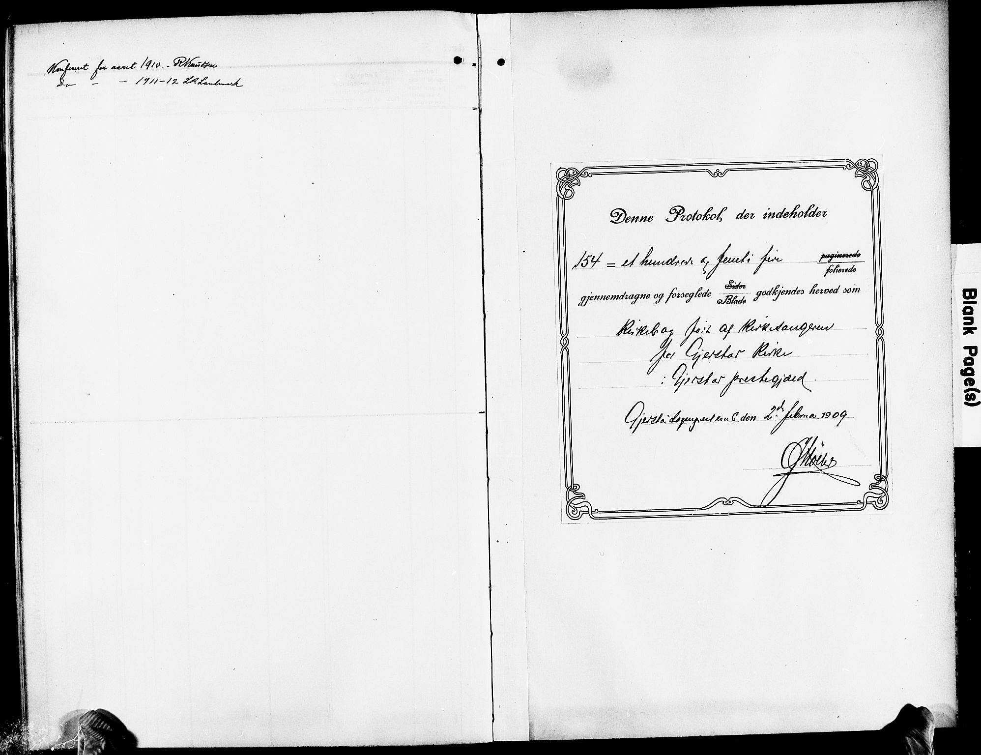 Gjerstad sokneprestkontor, AV/SAK-1111-0014/F/Fb/Fba/L0008: Parish register (copy) no. B 8, 1909-1925