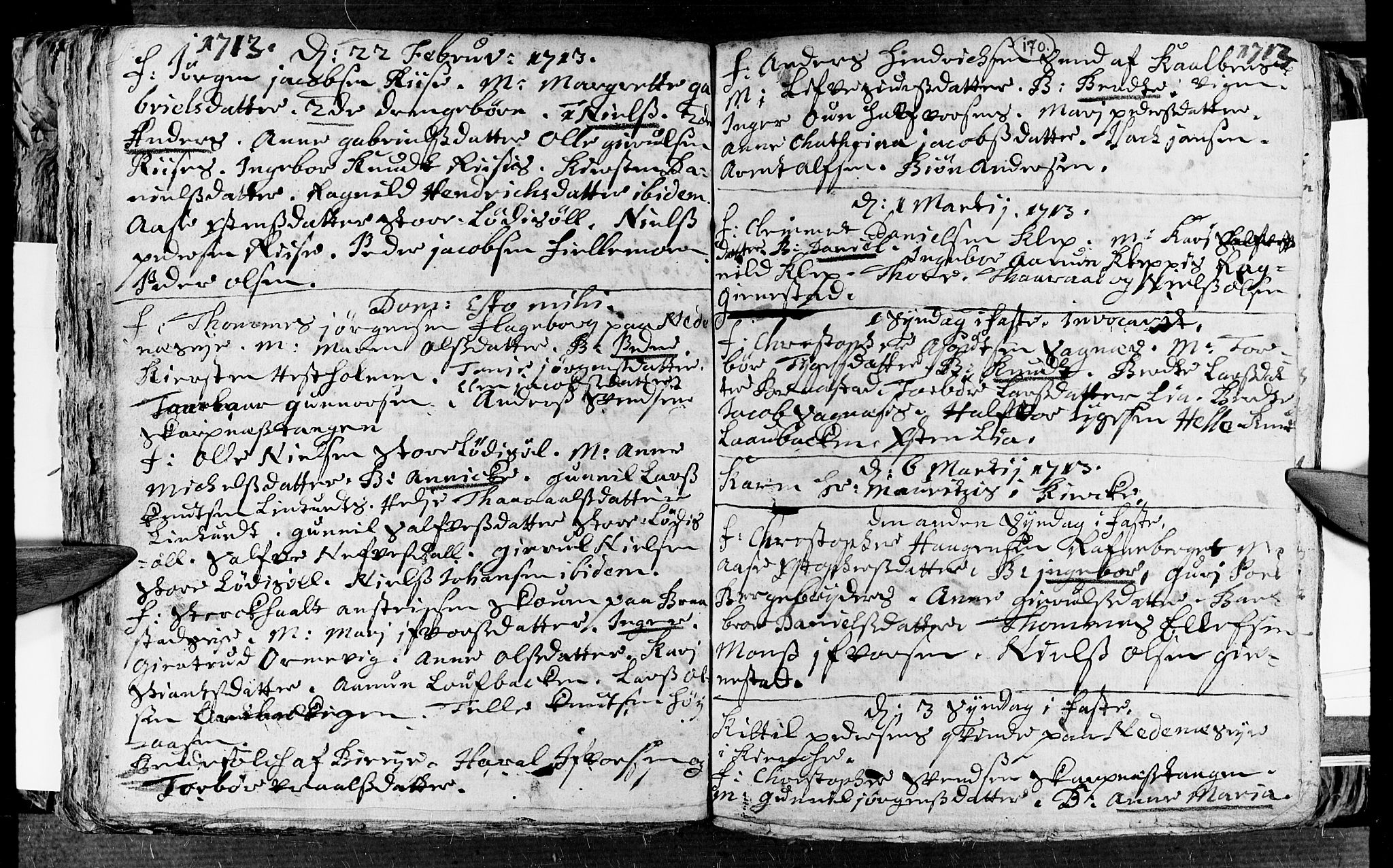 Øyestad sokneprestkontor, AV/SAK-1111-0049/F/Fa/L0002: Parish register (official) no. A 2, 1692-1722, p. 170