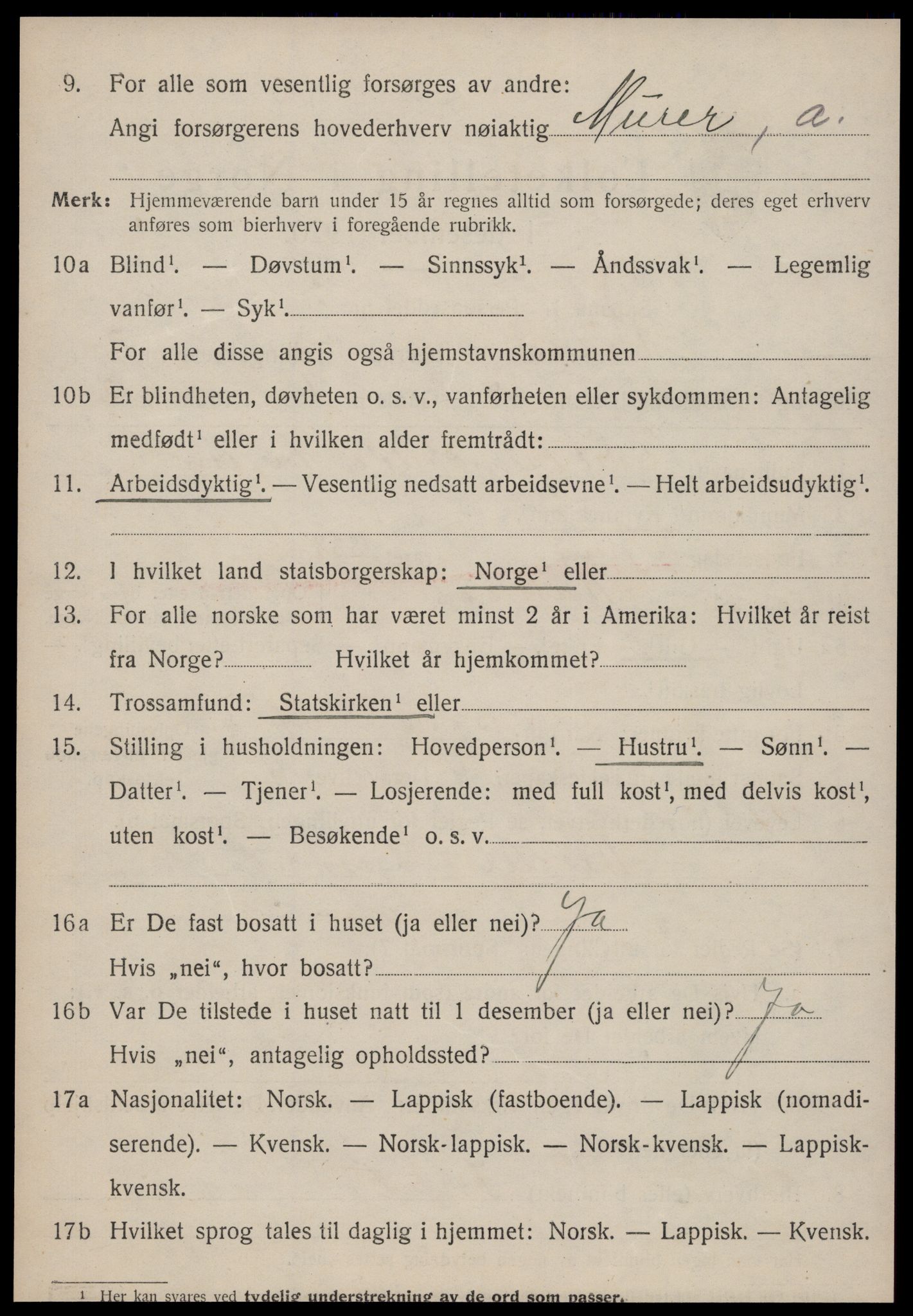 SAT, 1920 census for Rissa, 1920, p. 2042