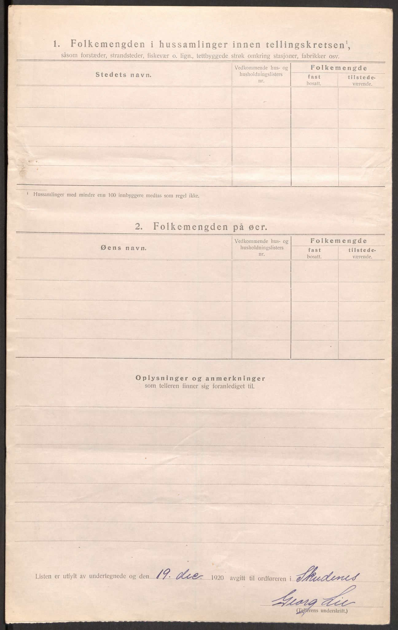 SAST, 1920 census for Skudenes, 1920, p. 26