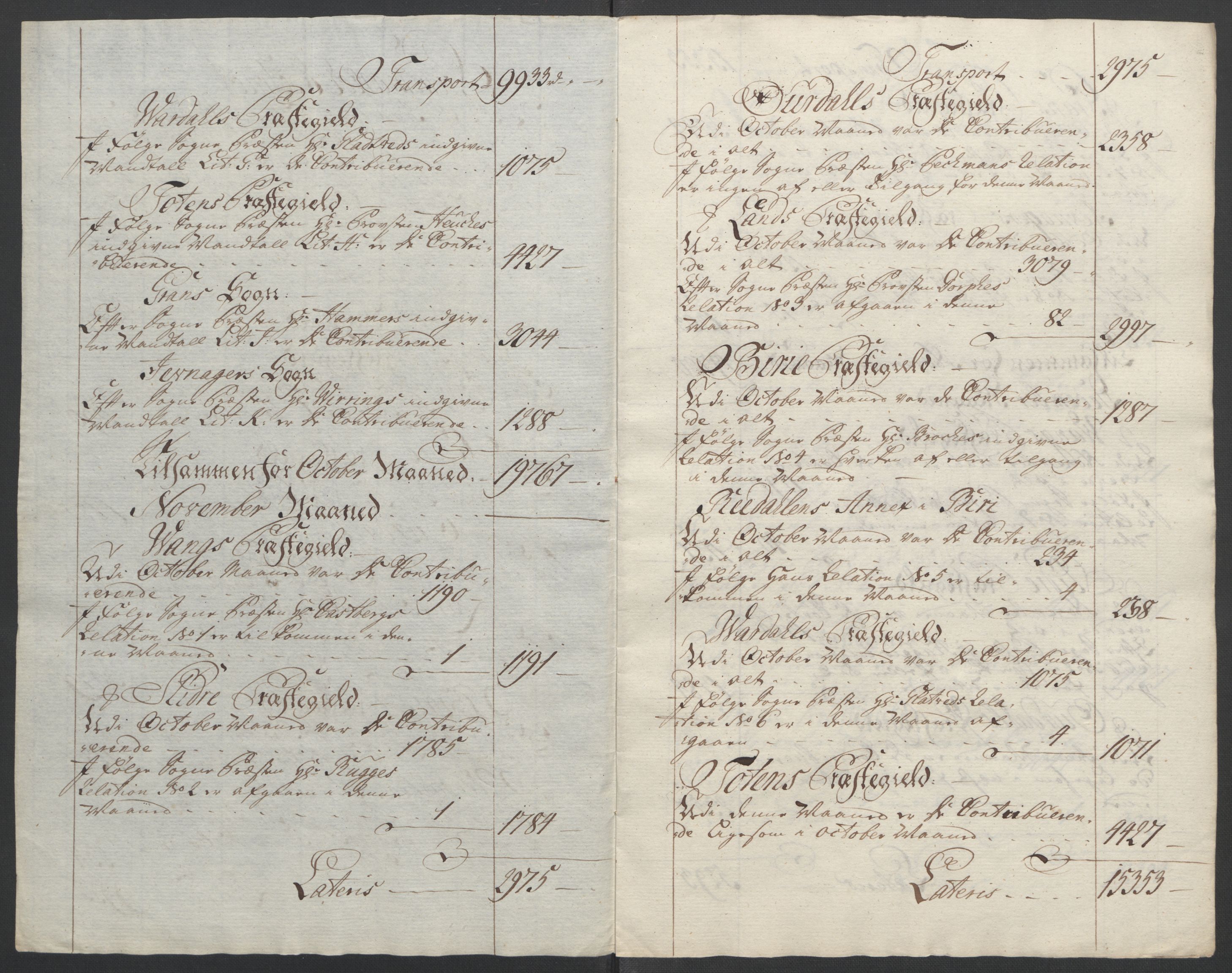 Rentekammeret inntil 1814, Reviderte regnskaper, Fogderegnskap, RA/EA-4092/R19/L1399: Fogderegnskap Toten, Hadeland og Vardal, 1762-1783, p. 11