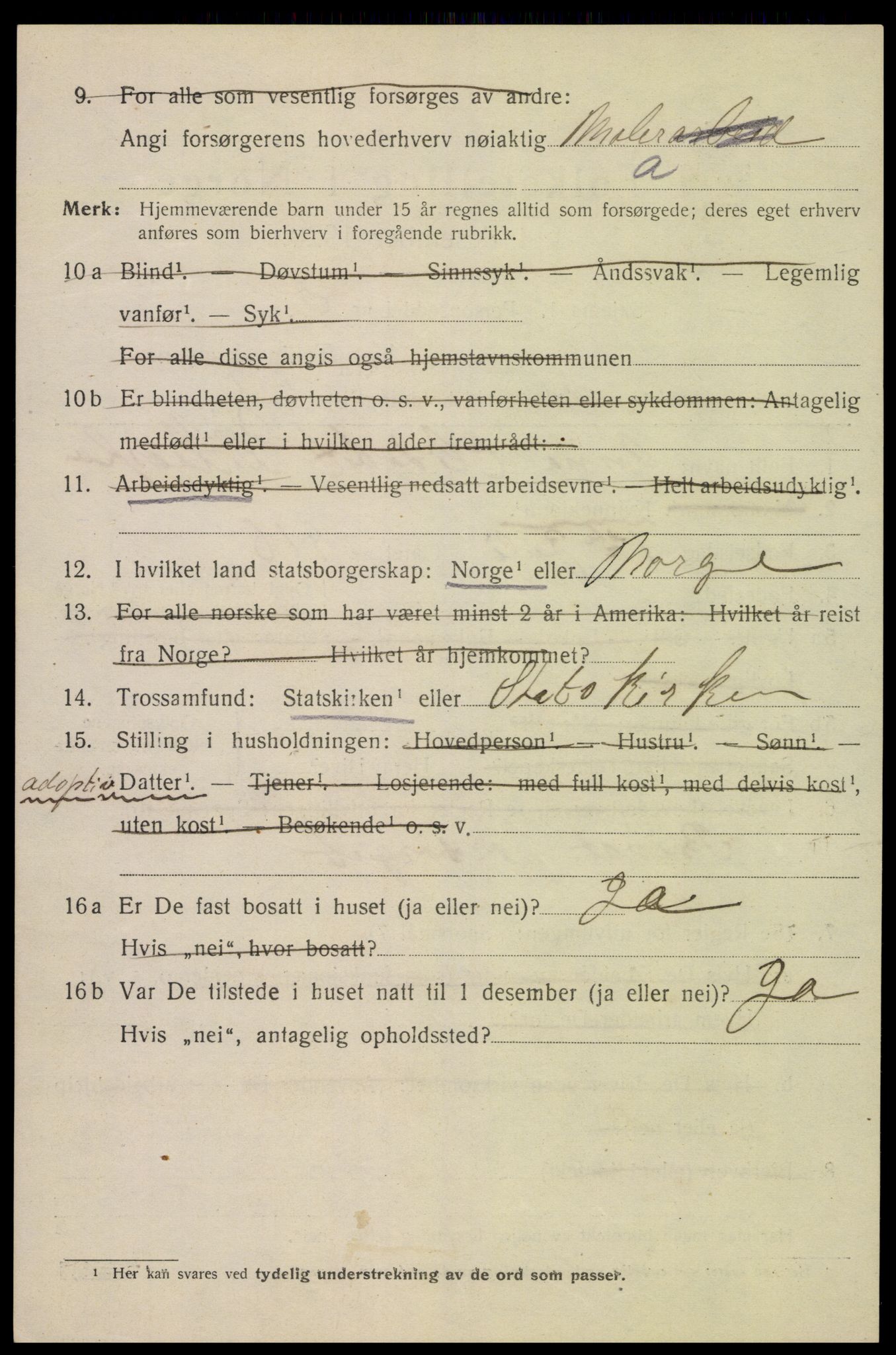SAK, 1920 census for Flekkefjord, 1920, p. 5469