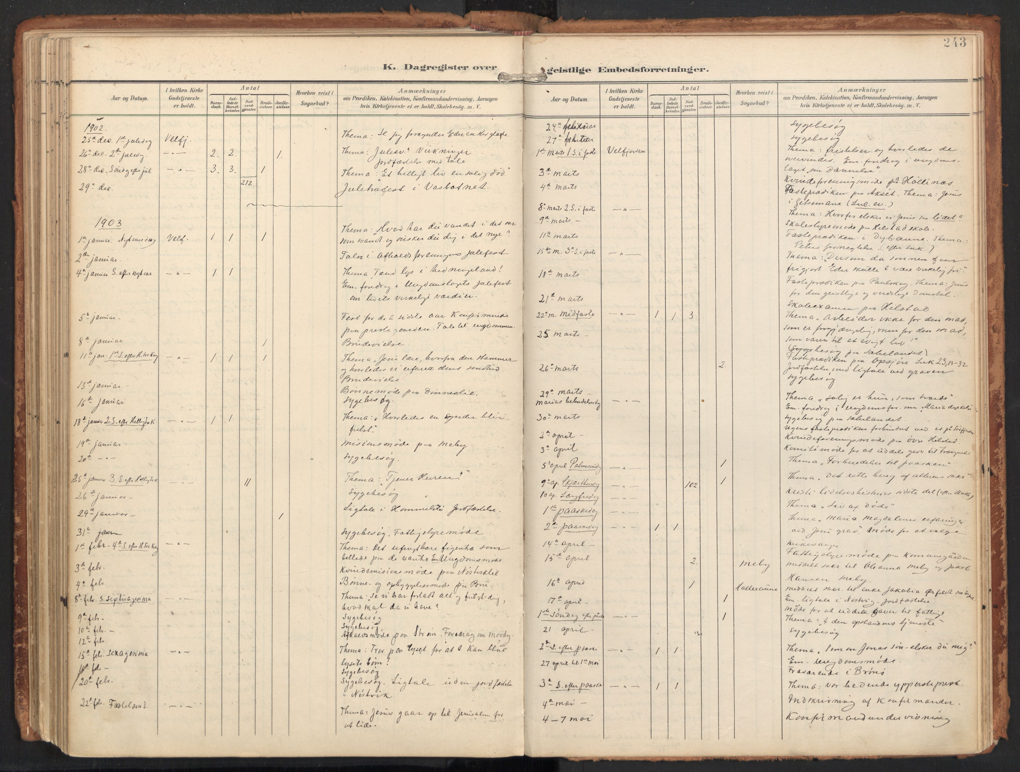 Ministerialprotokoller, klokkerbøker og fødselsregistre - Nordland, AV/SAT-A-1459/814/L0227: Parish register (official) no. 814A08, 1899-1920, p. 243