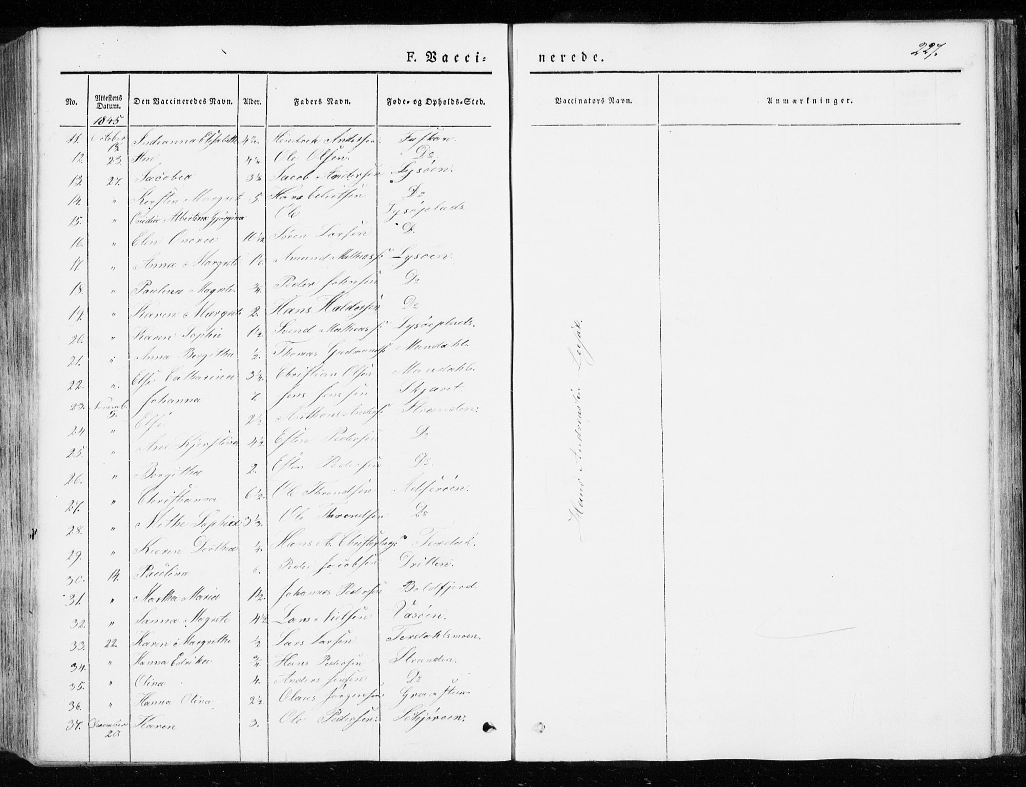 Ministerialprotokoller, klokkerbøker og fødselsregistre - Sør-Trøndelag, AV/SAT-A-1456/655/L0677: Parish register (official) no. 655A06, 1847-1860, p. 227