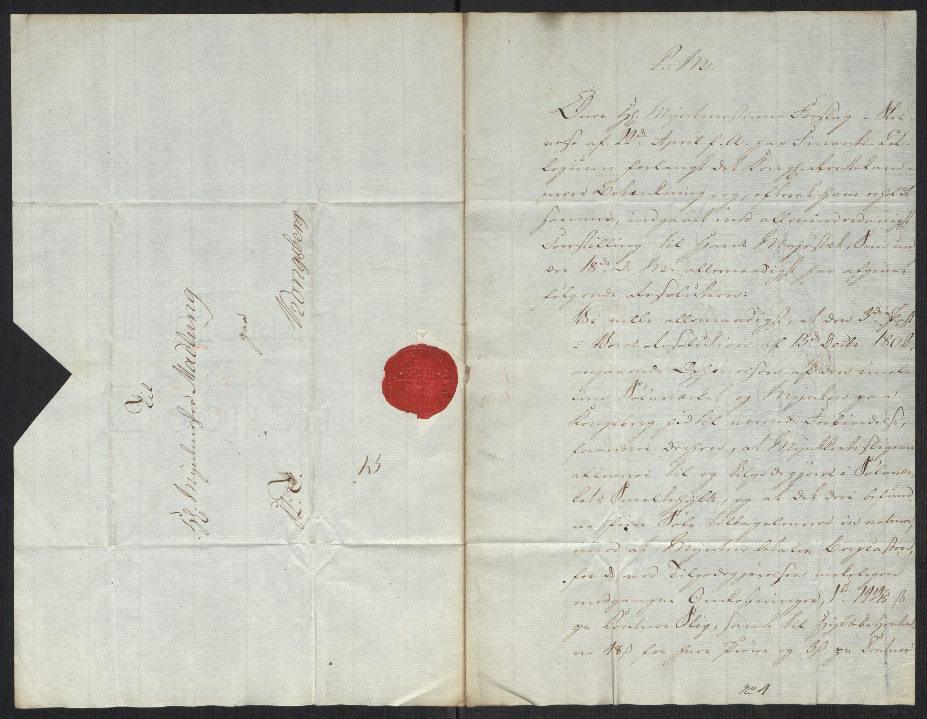 Rentekammeret inntil 1814, Realistisk ordnet avdeling, AV/RA-EA-4070/Oa/L0008: [Y6]: Embetsbrev til myntmesteren på Kongsberg (1797-1806 og 1808-1813), 1797-1813, p. 196