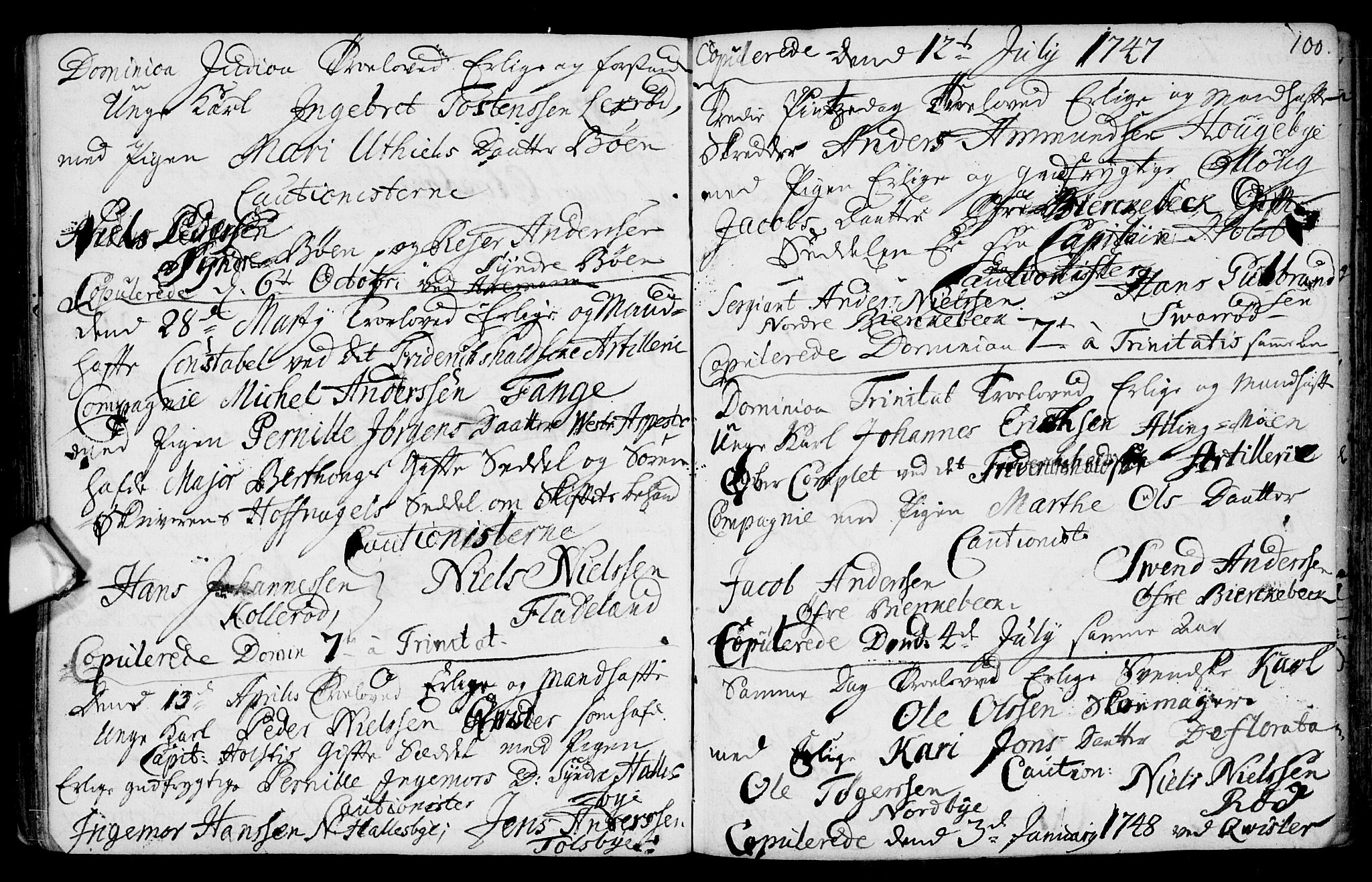 Aremark prestekontor Kirkebøker, SAO/A-10899/F/Fa/L0003: Parish register (official) no. I 3, 1745-1795, p. 100