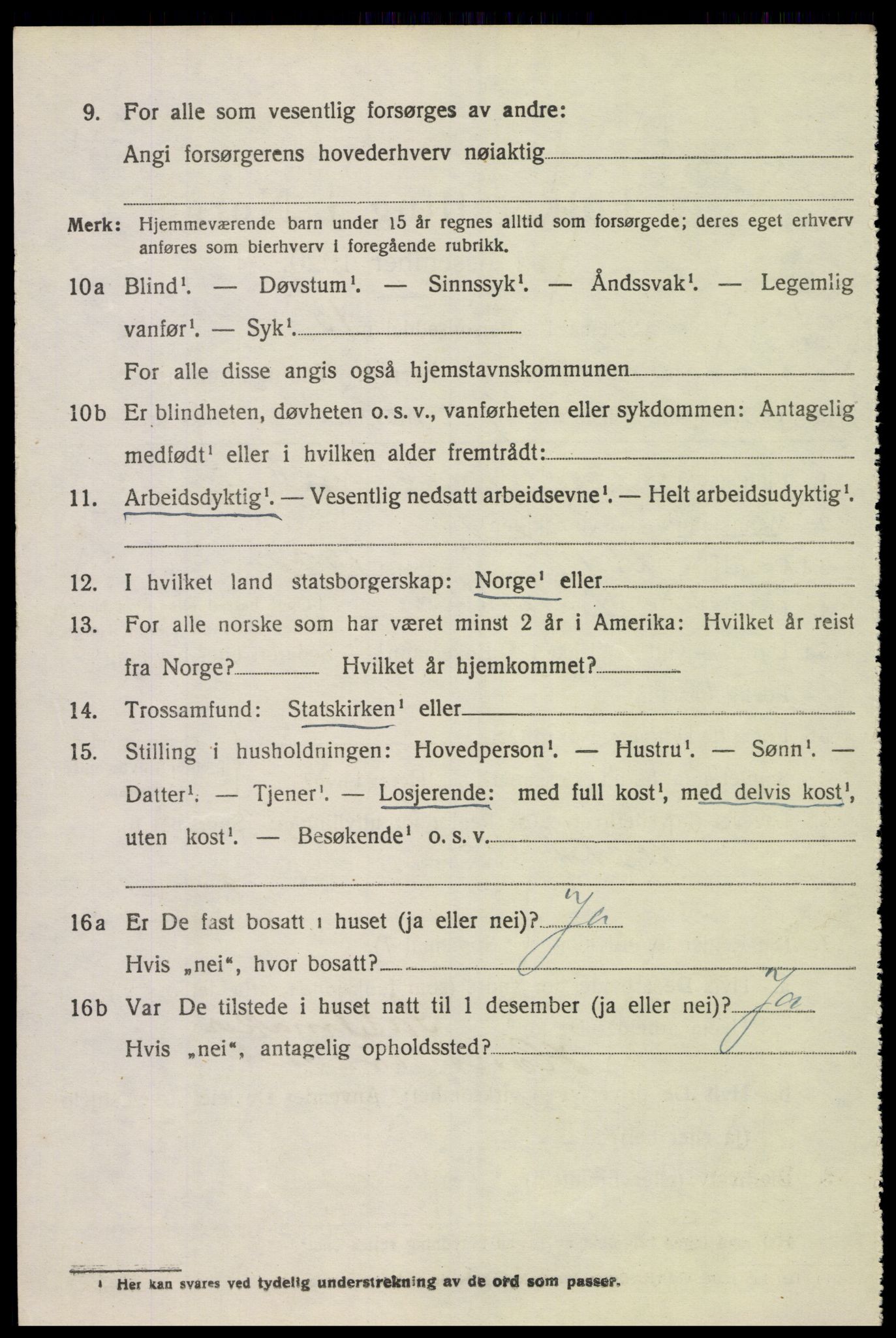 SAK, 1920 census for Sør-Audnedal, 1920, p. 3464