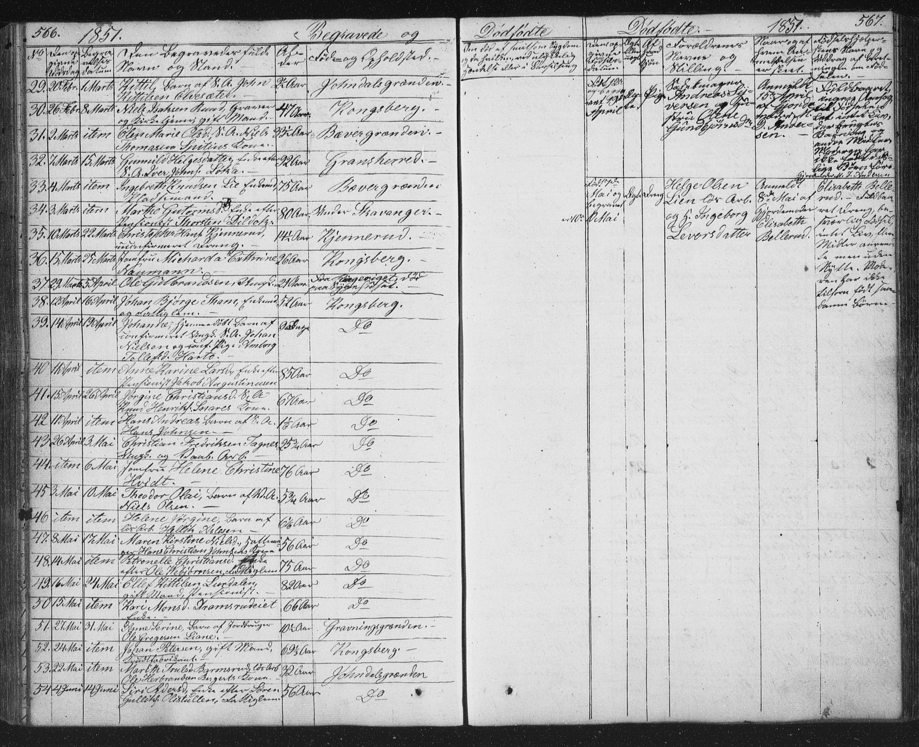Kongsberg kirkebøker, SAKO/A-22/G/Ga/L0002: Parish register (copy) no. 2, 1839-1858, p. 566-567