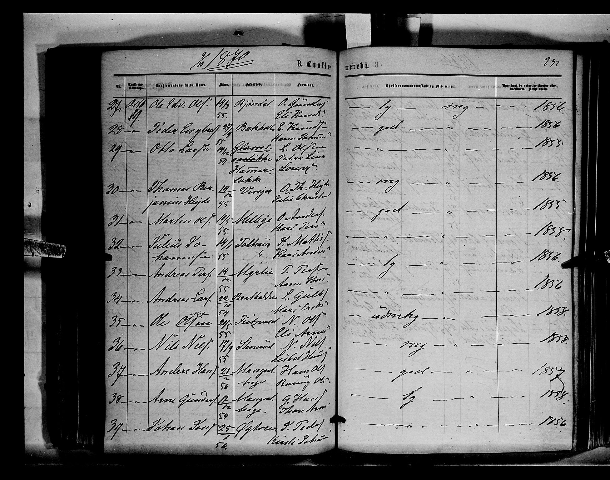 Sør-Odal prestekontor, AV/SAH-PREST-030/H/Ha/Haa/L0003: Parish register (official) no. 3, 1864-1870, p. 232