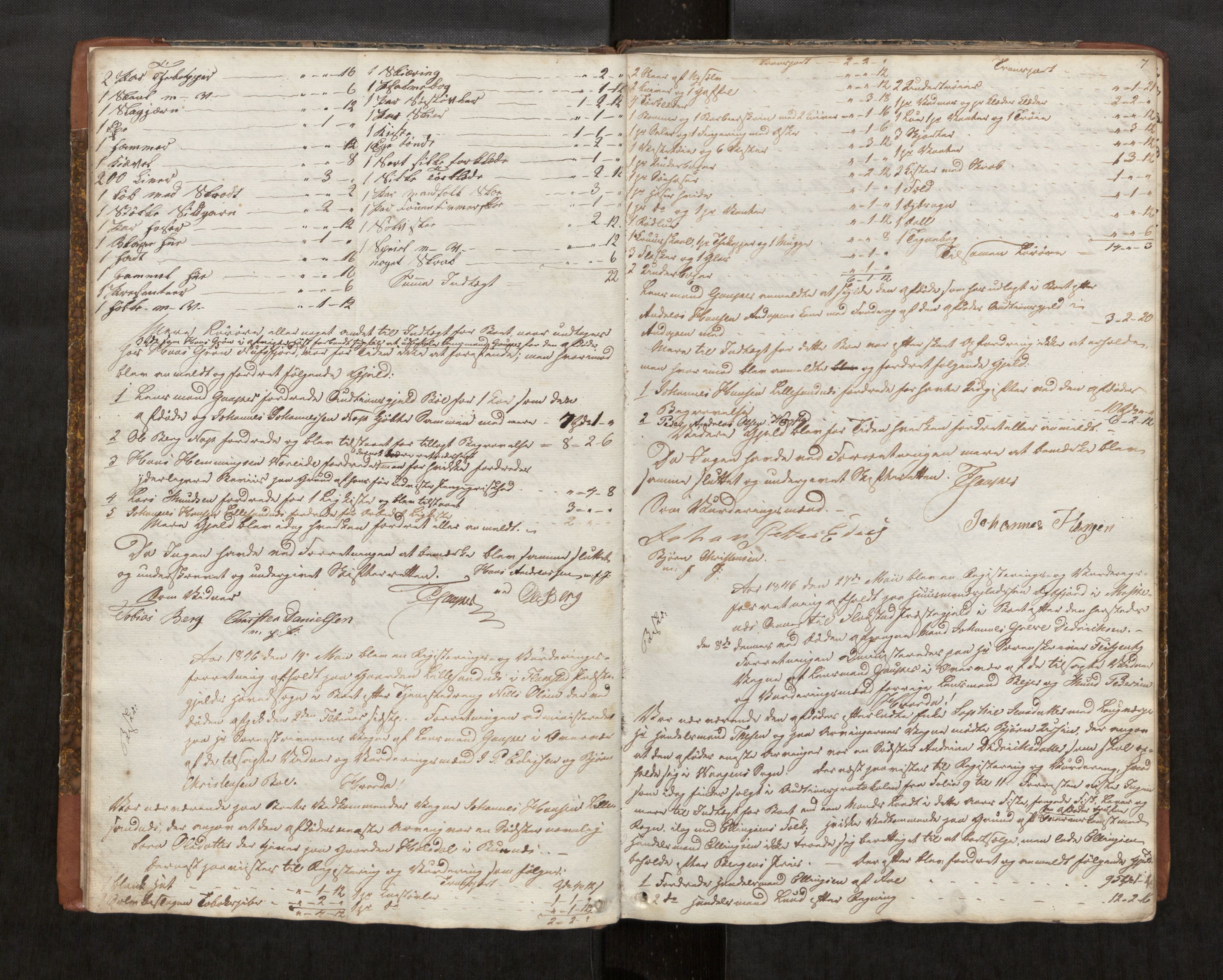 Vesterålen sorenskriveri, AV/SAT-A-4180/1/3/3C/L0001: Skifteregistreringsprotokoll, 1846-1859, p. 7