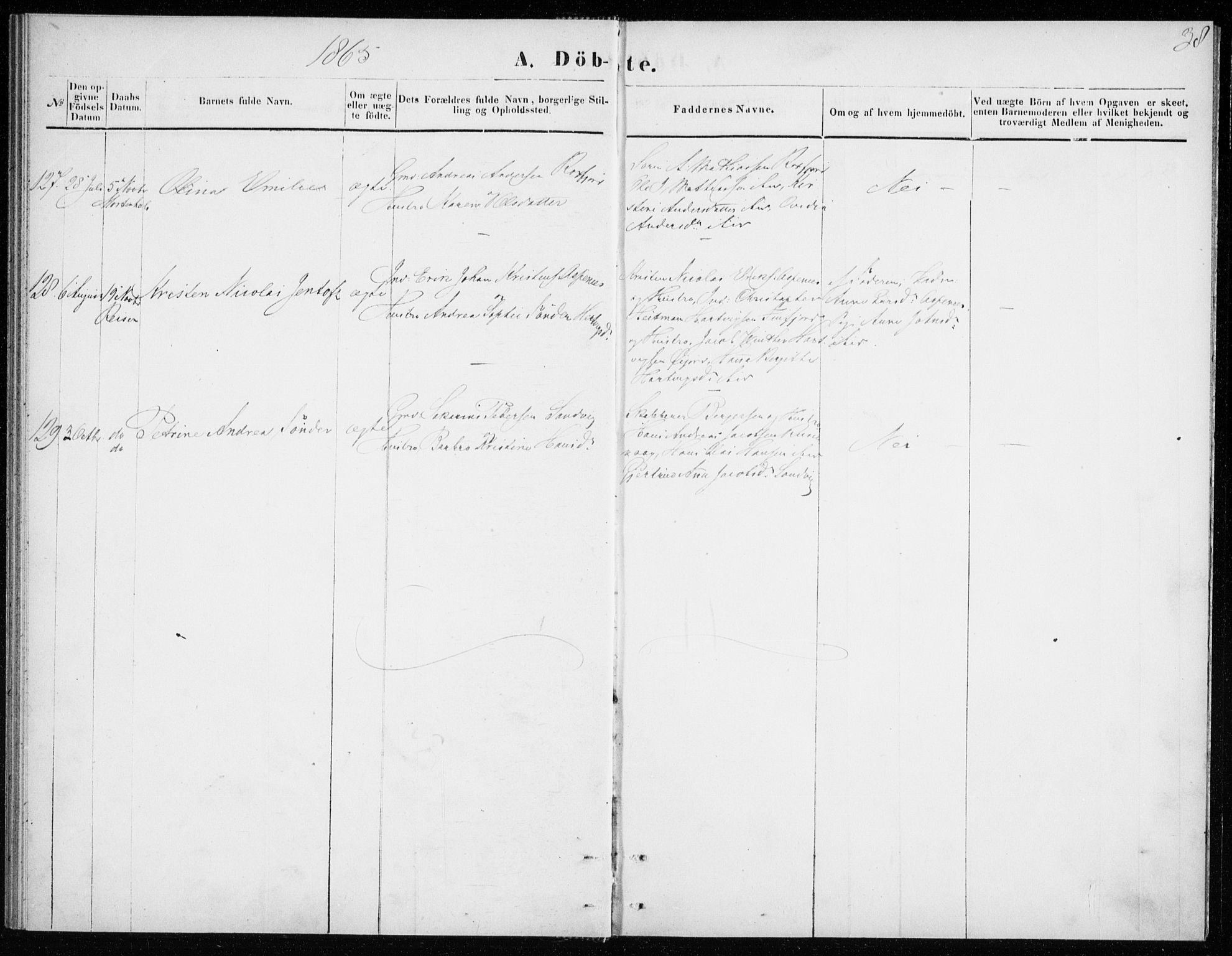 Lenvik sokneprestembete, AV/SATØ-S-1310/H/Ha/Haa/L0008kirke: Parish register (official) no. 8, 1864-1865, p. 38