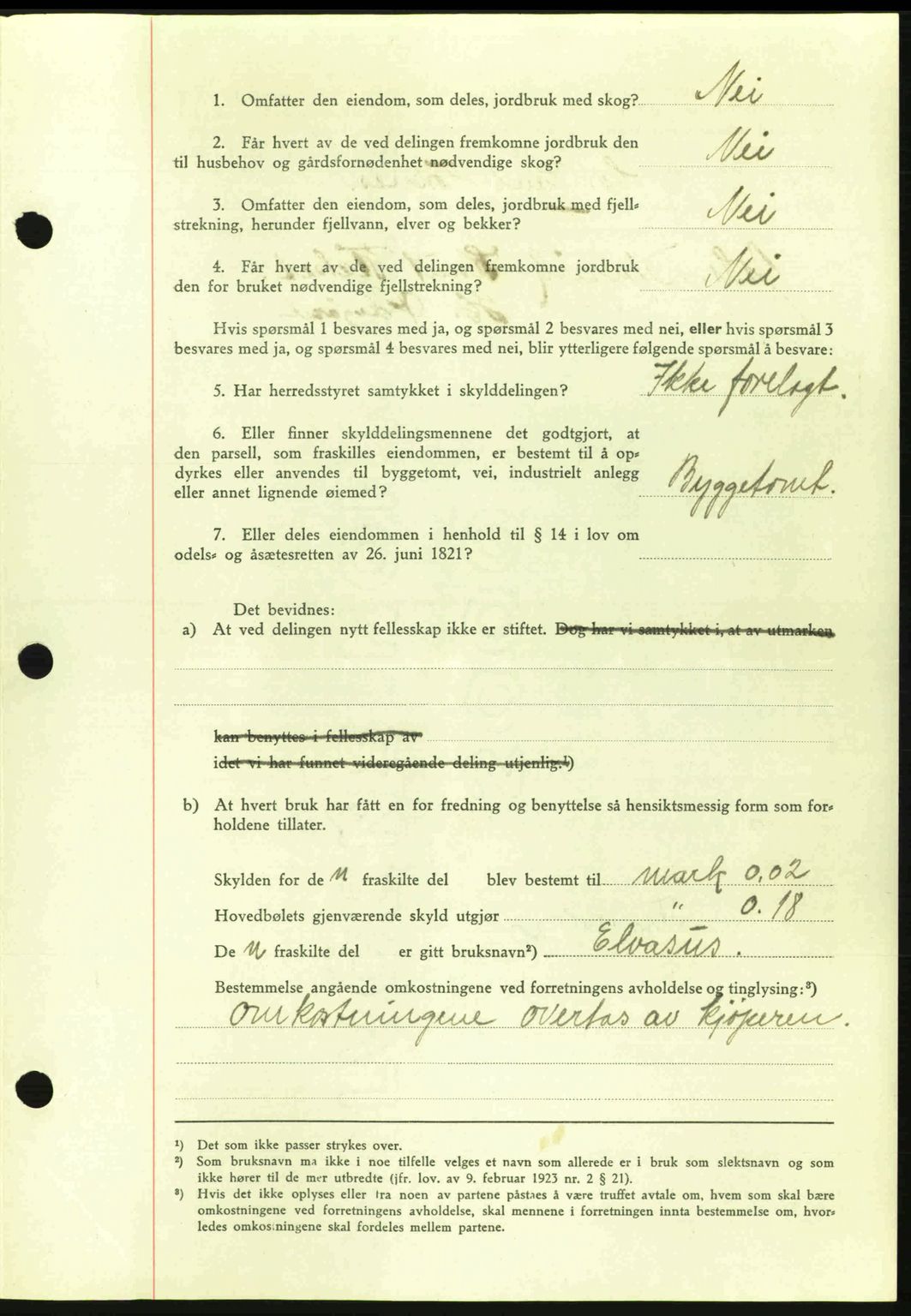 Nordmøre sorenskriveri, AV/SAT-A-4132/1/2/2Ca: Mortgage book no. A95, 1943-1943, Diary no: : 1826/1943