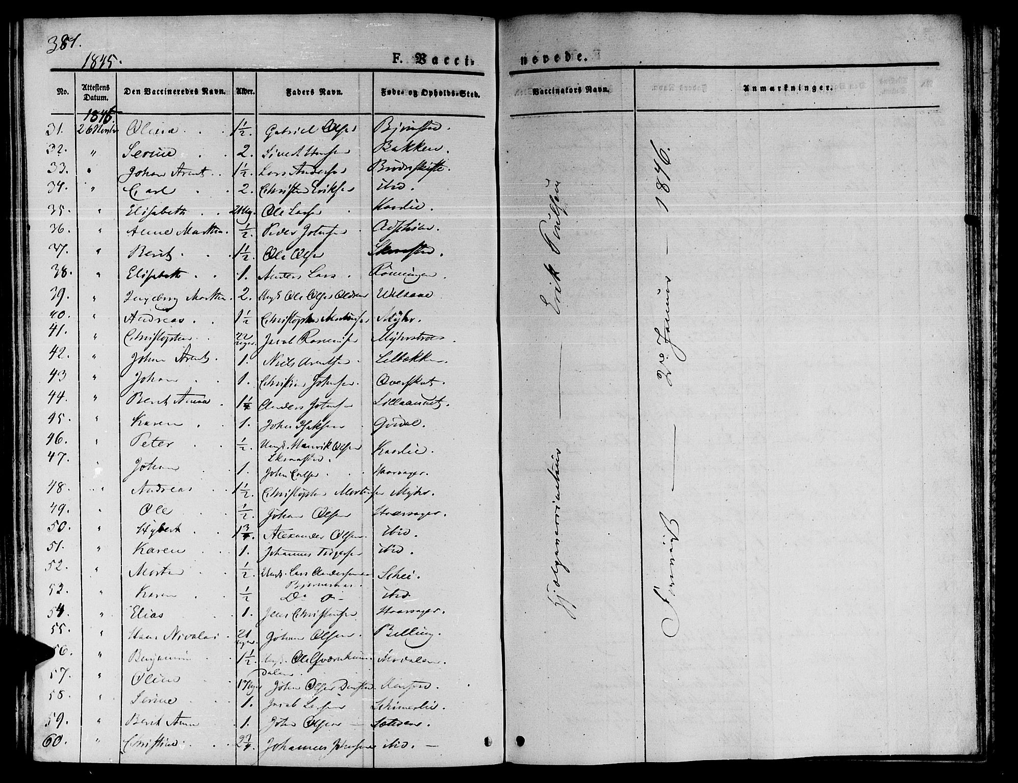 Ministerialprotokoller, klokkerbøker og fødselsregistre - Sør-Trøndelag, SAT/A-1456/646/L0610: Parish register (official) no. 646A08, 1837-1847, p. 381