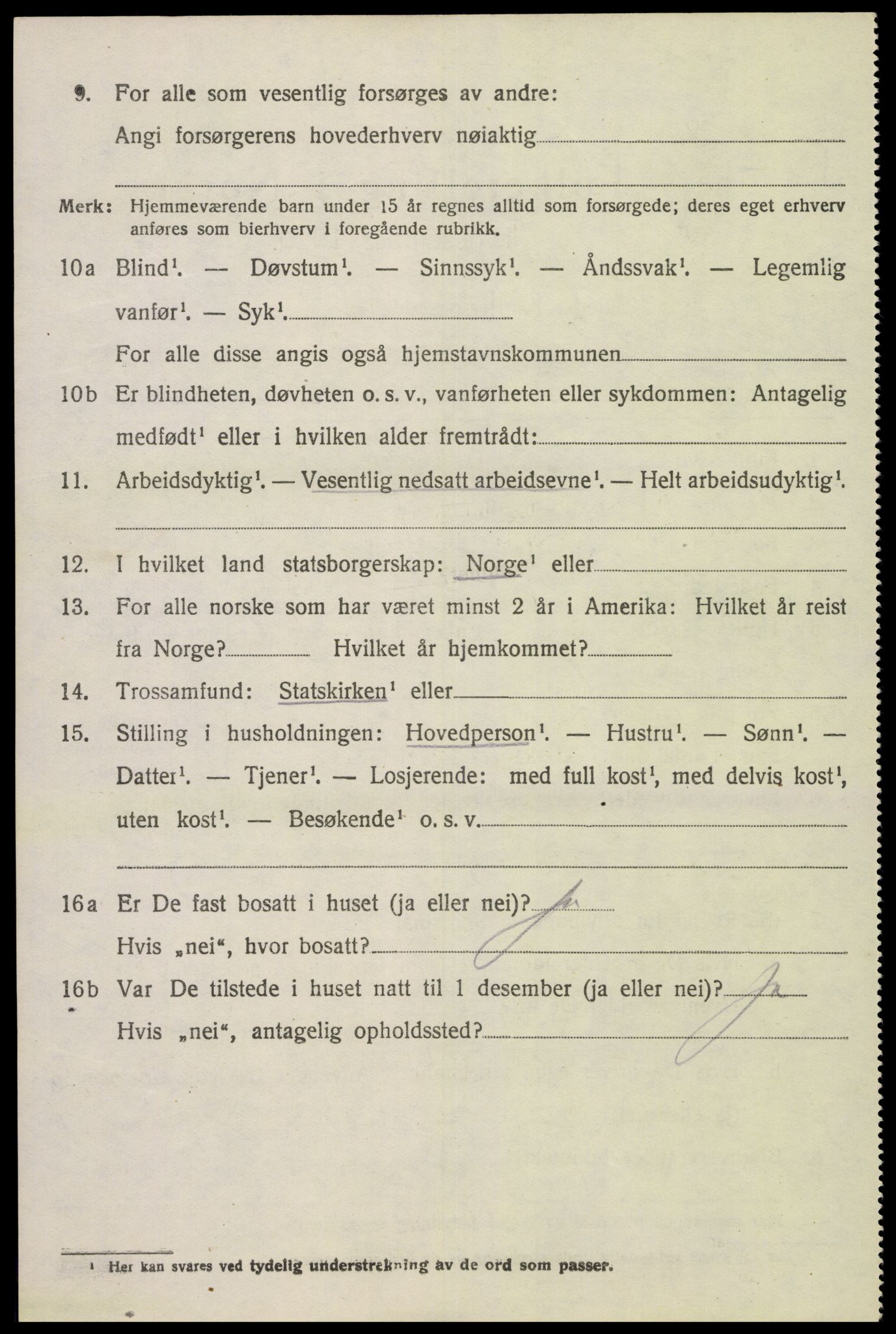 SAK, 1920 census for Herad, 1920, p. 1667