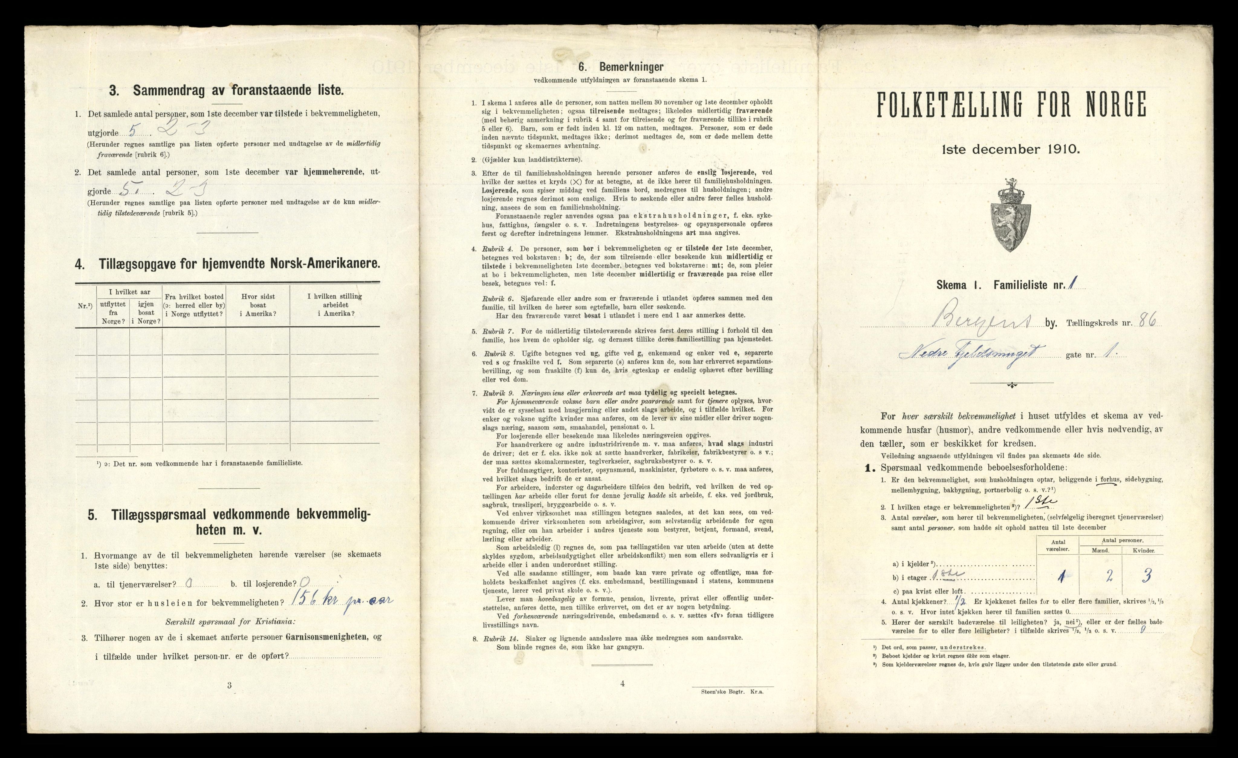 RA, 1910 census for Bergen, 1910, p. 30137