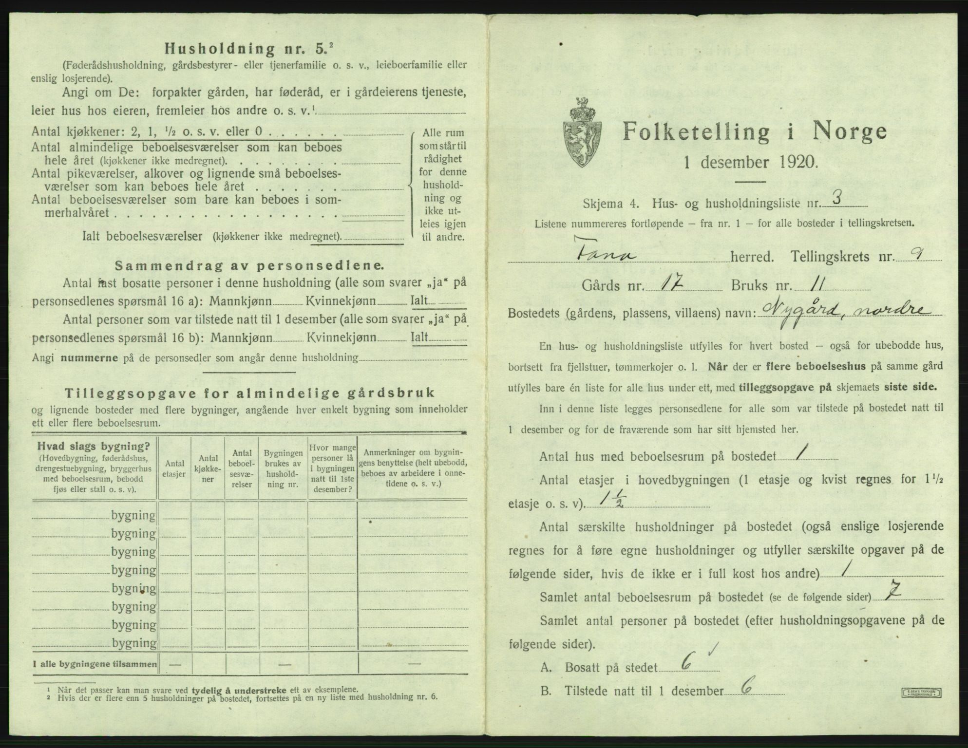 SAB, 1920 census for Fana, 1920, p. 1616