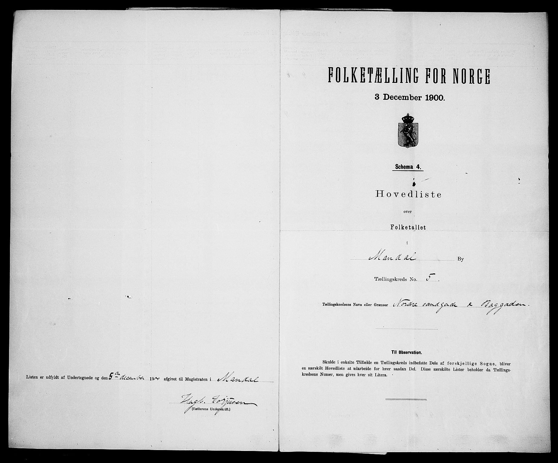 SAK, 1900 census for Mandal, 1900, p. 29