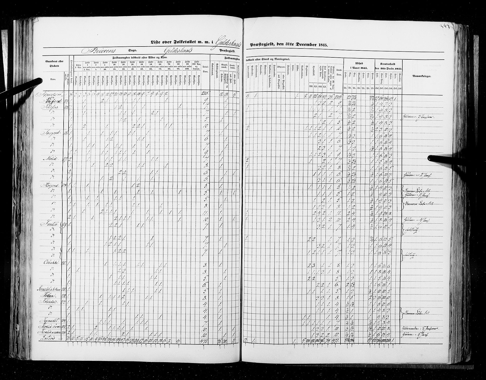 RA, Census 1845, vol. 9B: Nordland amt, 1845, p. 343