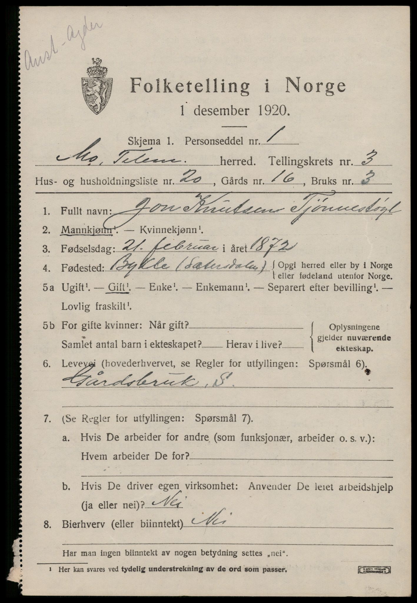 SAKO, 1920 census for Mo, 1920, p. 1642