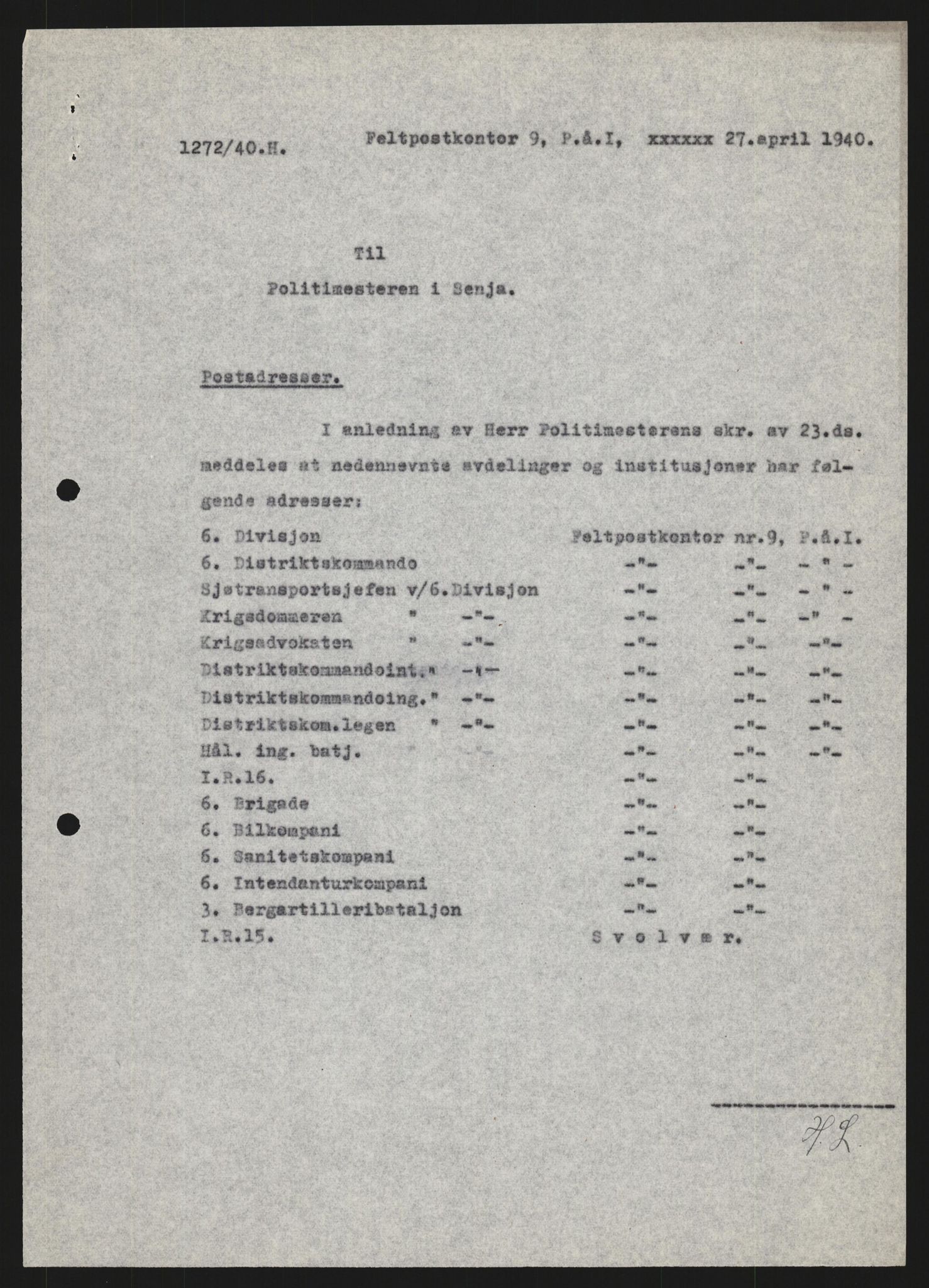 Forsvaret, Forsvarets krigshistoriske avdeling, AV/RA-RAFA-2017/Y/Yb/L0122: II-C-11-600  -  6. Divisjon med avdelinger, 1940, p. 312