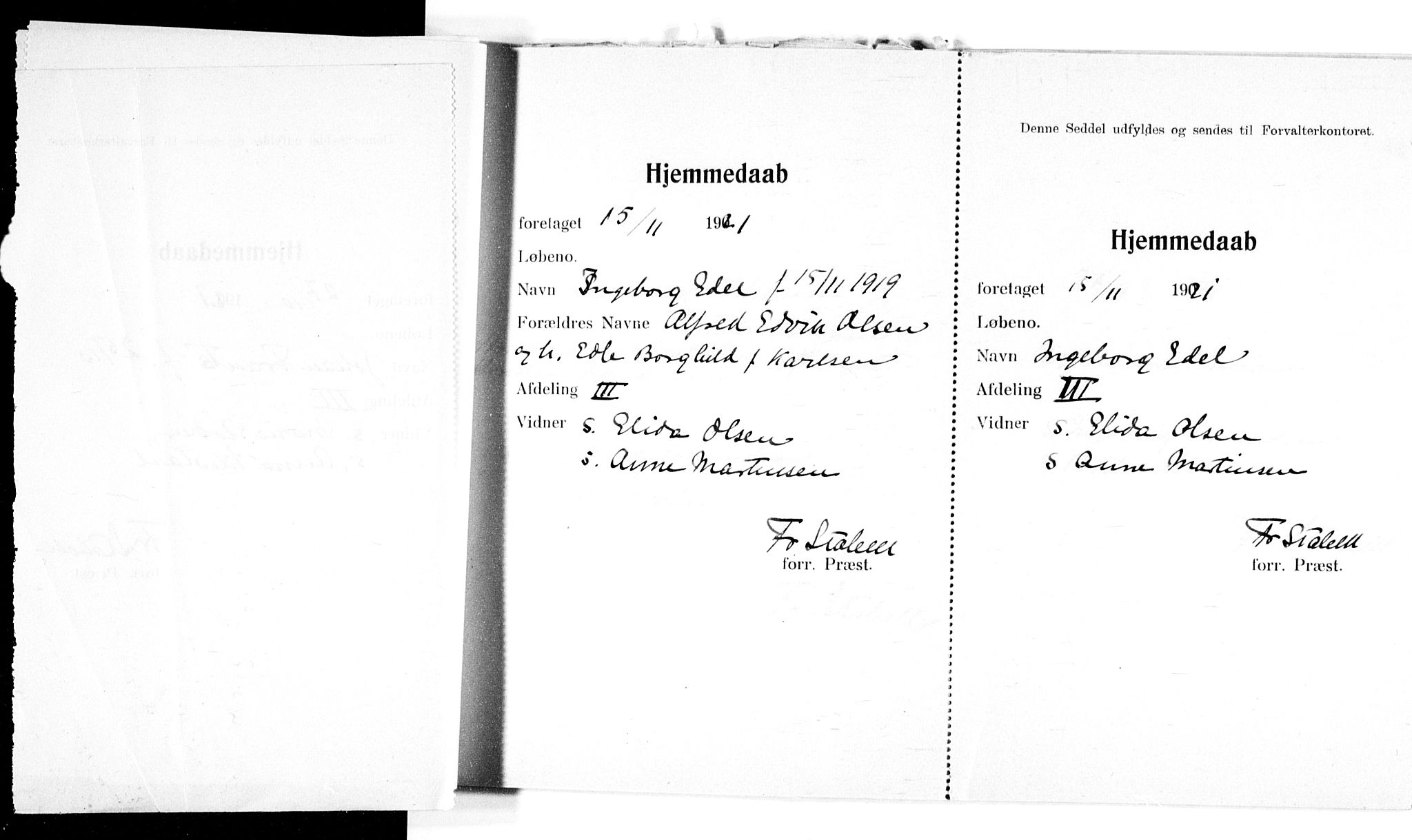 Ullevål sykehus prestekontor Kirkebøker, AV/SAO-A-10542a/K/Ka/L0004: Baptism register no. 4, 1906-1926