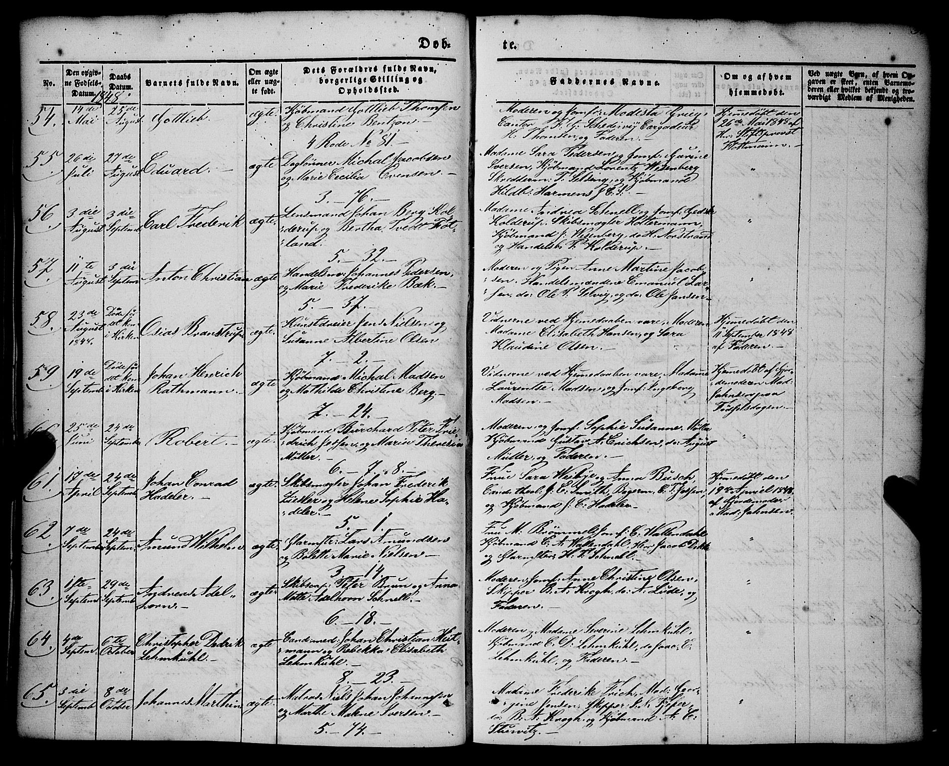 Nykirken Sokneprestembete, AV/SAB-A-77101/H/Haa/L0014: Parish register (official) no. B 1, 1844-1858, p. 38