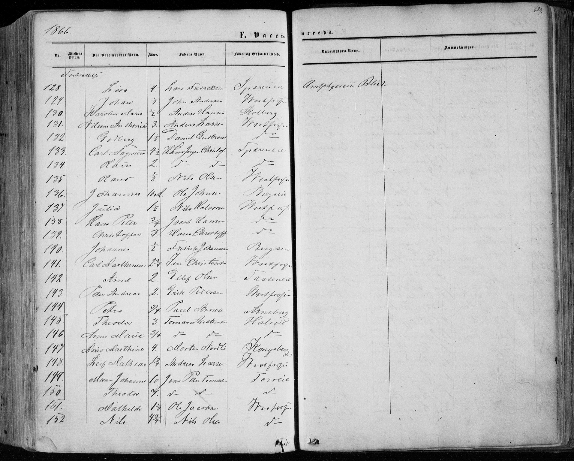 Eiker kirkebøker, SAKO/A-4/F/Fa/L0016: Parish register (official) no. I 16, 1860-1868, p. 629