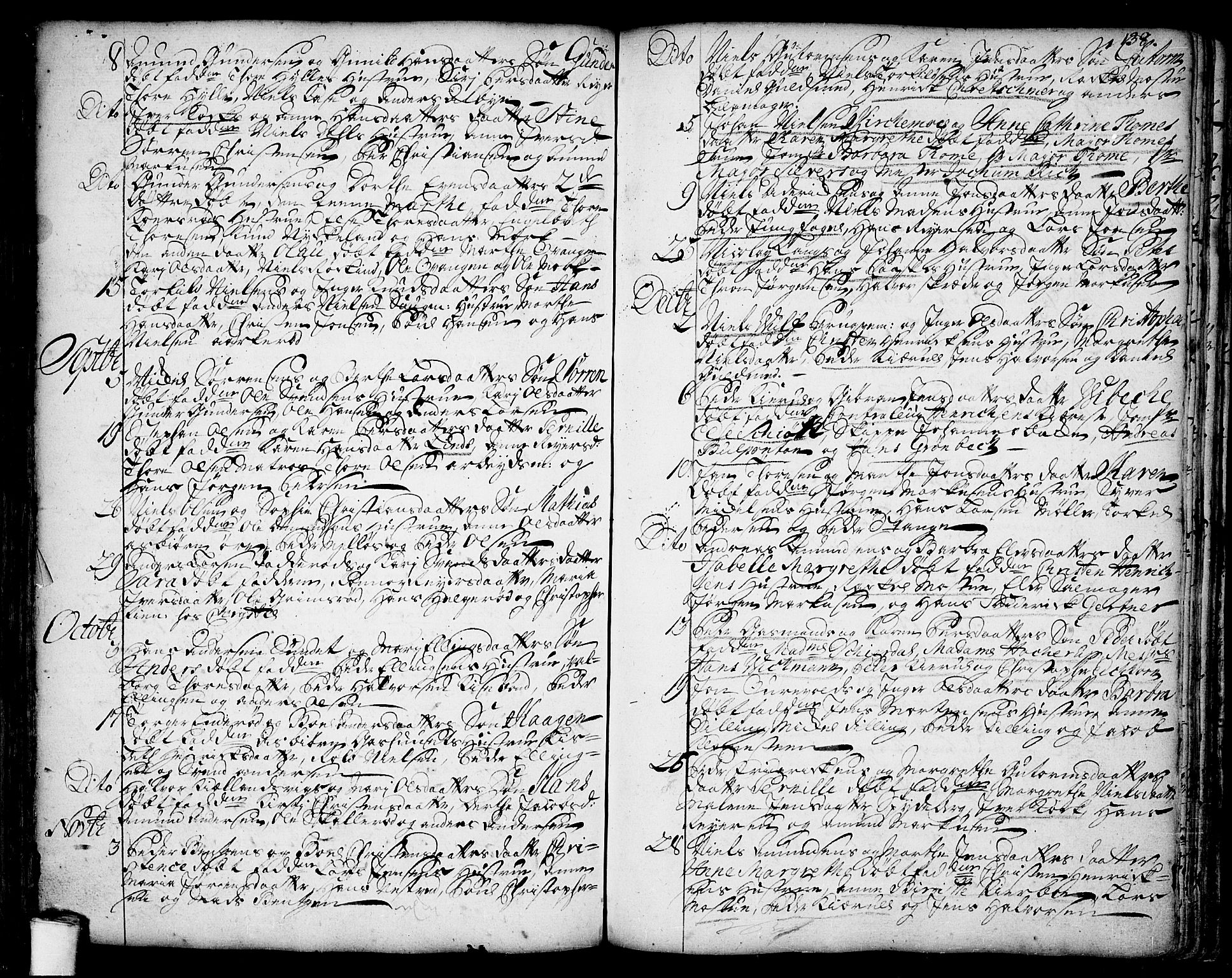 Moss prestekontor Kirkebøker, AV/SAO-A-2003/F/Fa/L0001: Parish register (official) no. I 1, 1725-1752, p. 138