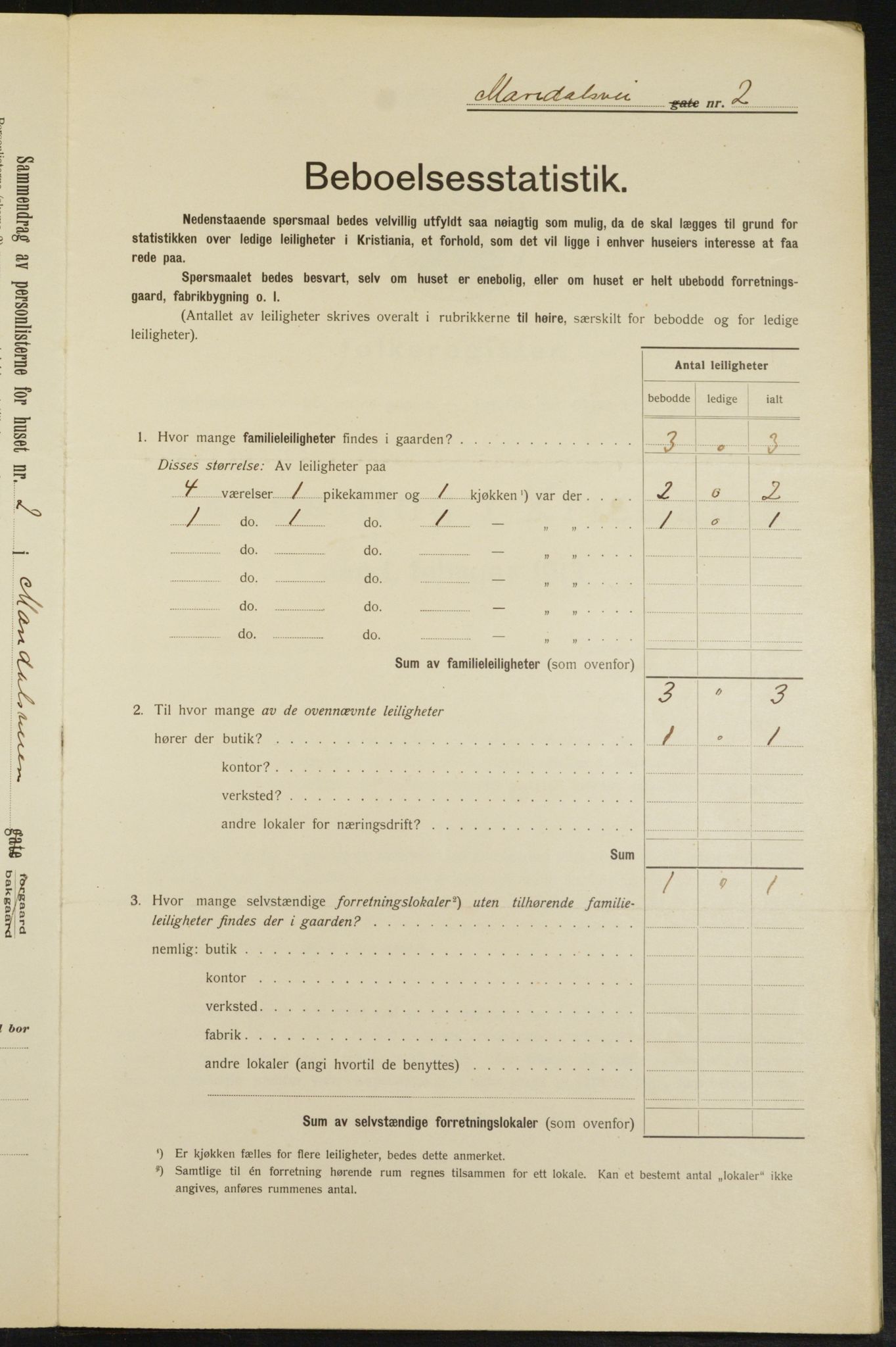 OBA, Municipal Census 1913 for Kristiania, 1913, p. 60395