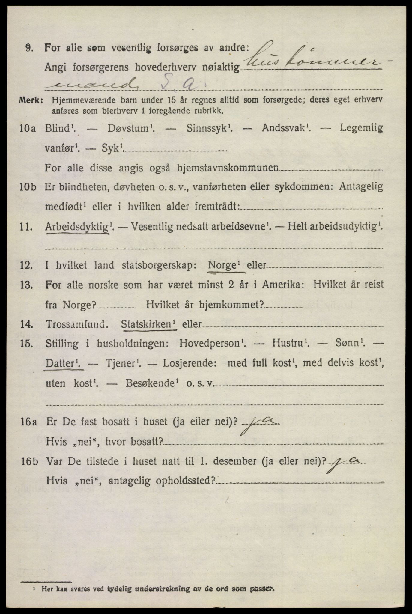 SAKO, 1920 census for Øvre Sandsvær, 1920, p. 1183