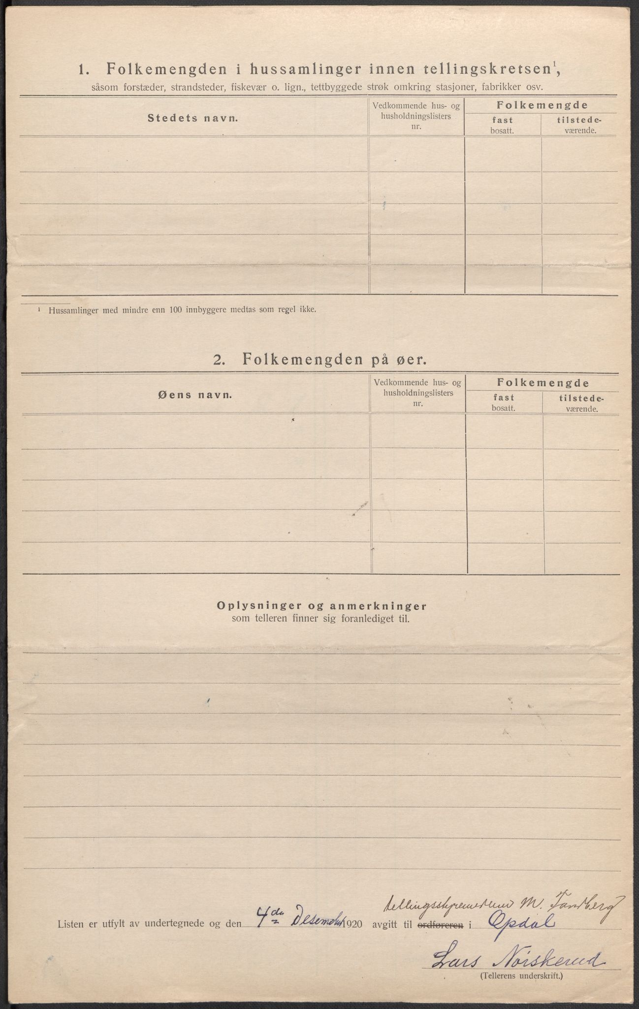 SAKO, 1920 census for Uvdal, 1920, p. 22