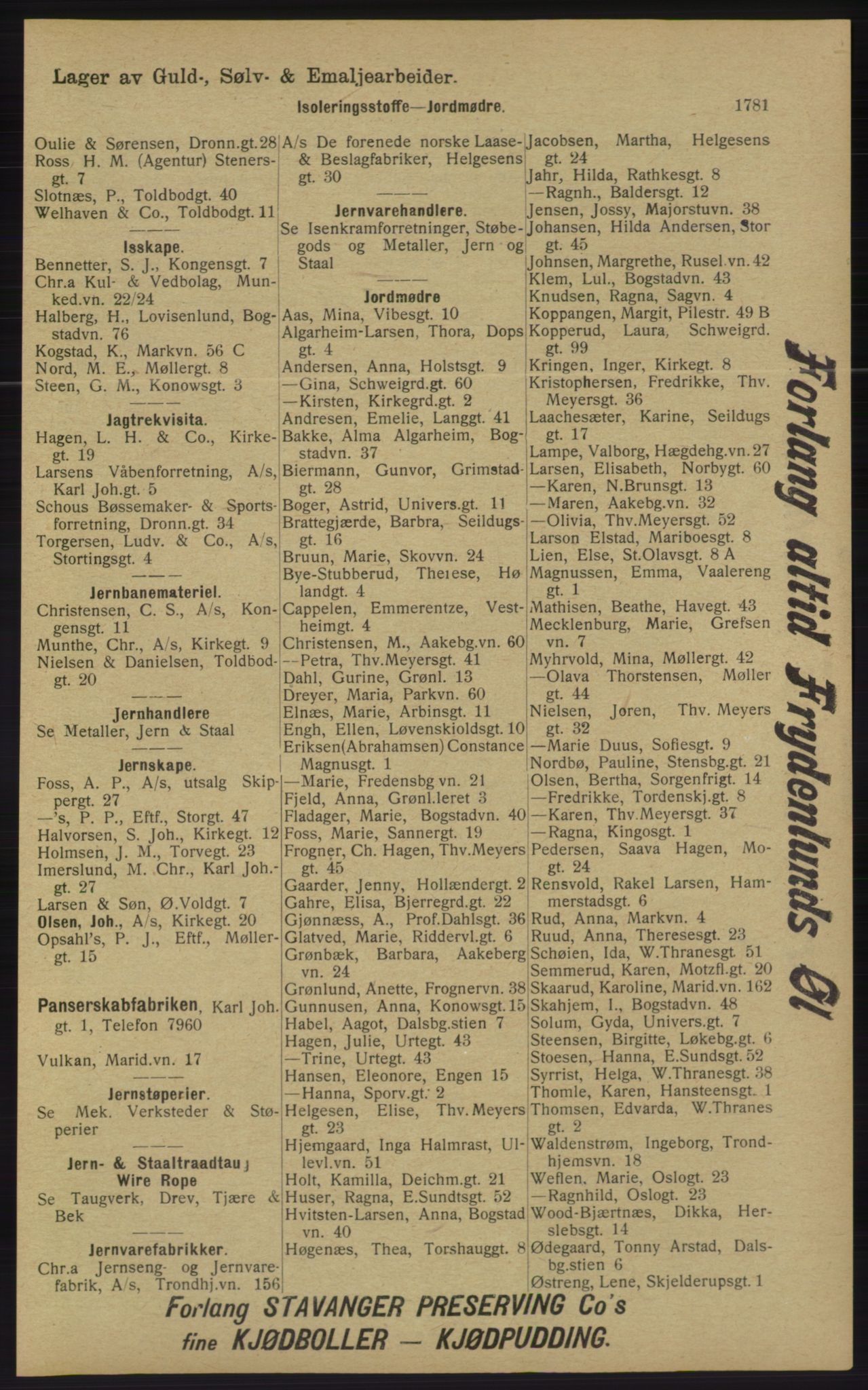 Kristiania/Oslo adressebok, PUBL/-, 1913, p. 1737