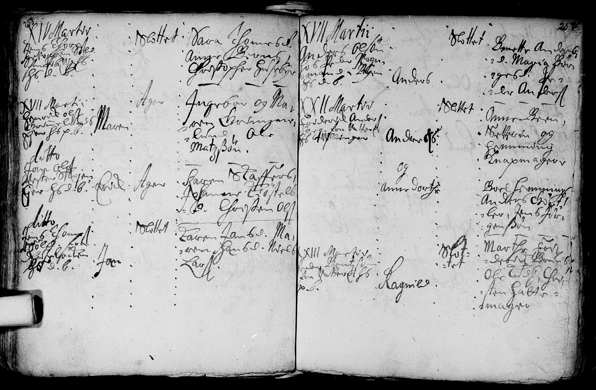 Aker prestekontor kirkebøker, AV/SAO-A-10861/F/L0002: Parish register (official) no. 2, 1714-1720, p. 253-254