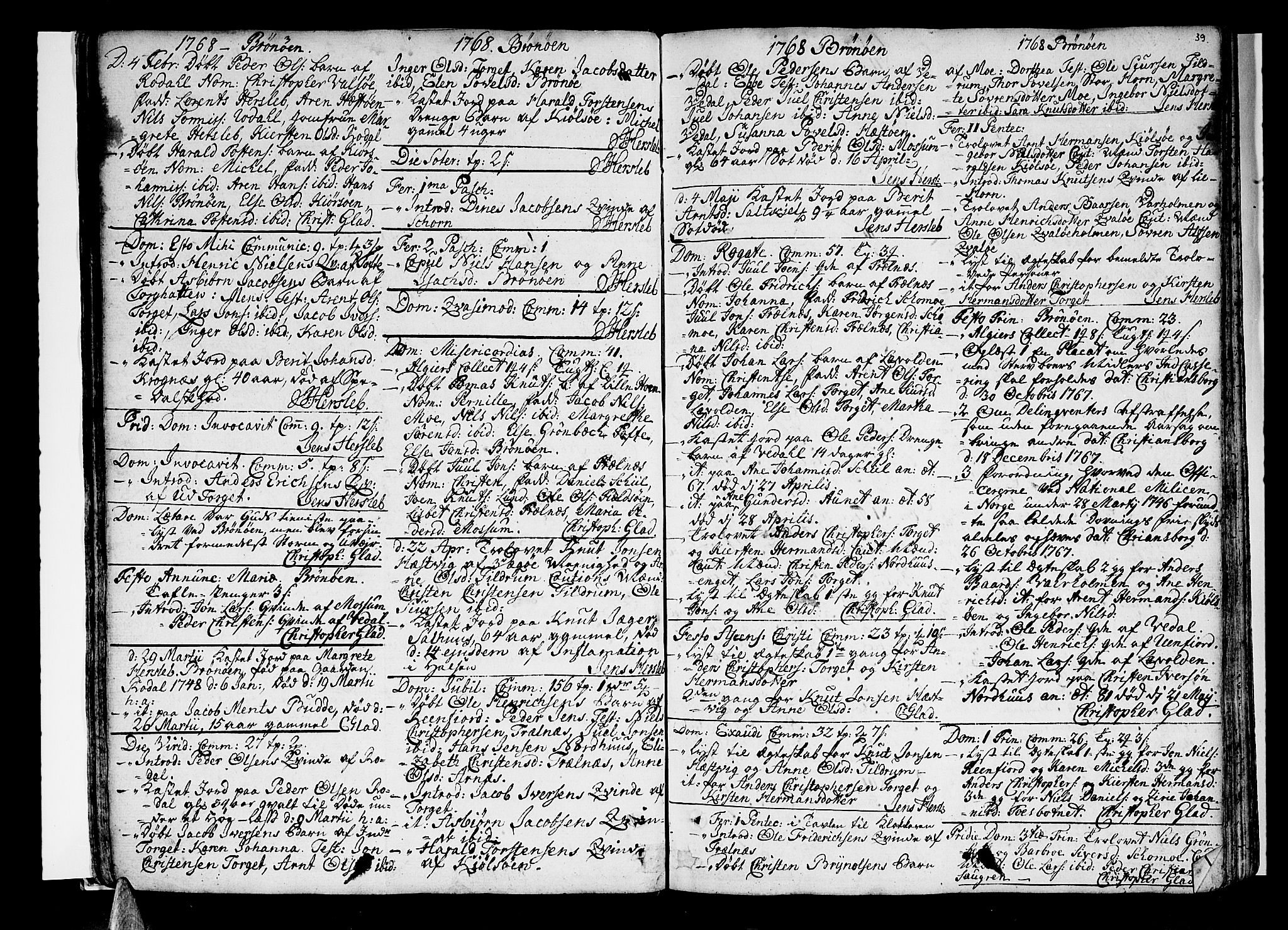 Ministerialprotokoller, klokkerbøker og fødselsregistre - Nordland, SAT/A-1459/813/L0195: Parish register (official) no. 813A05, 1752-1803, p. 39