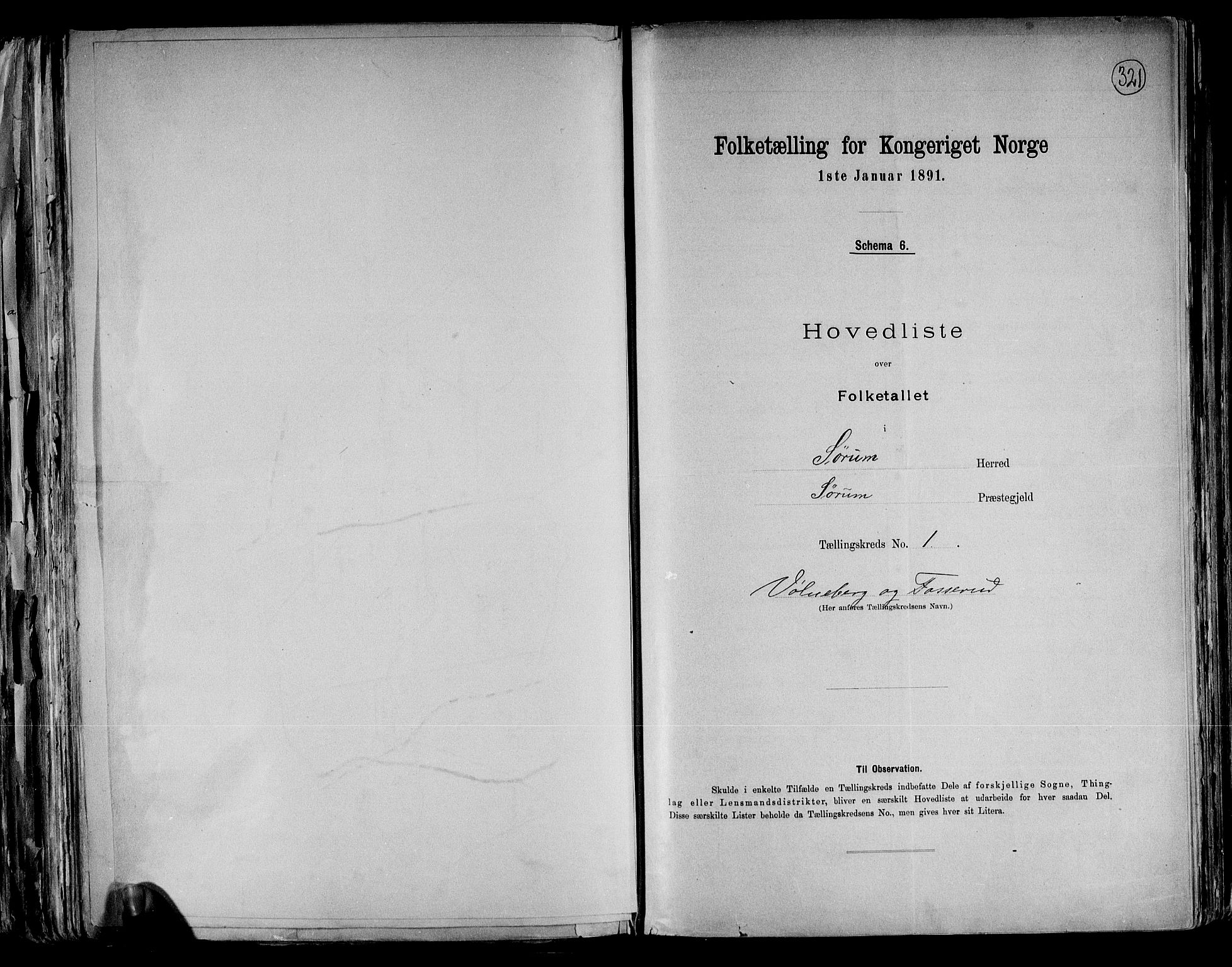 RA, 1891 census for 0226 Sørum, 1891, p. 5