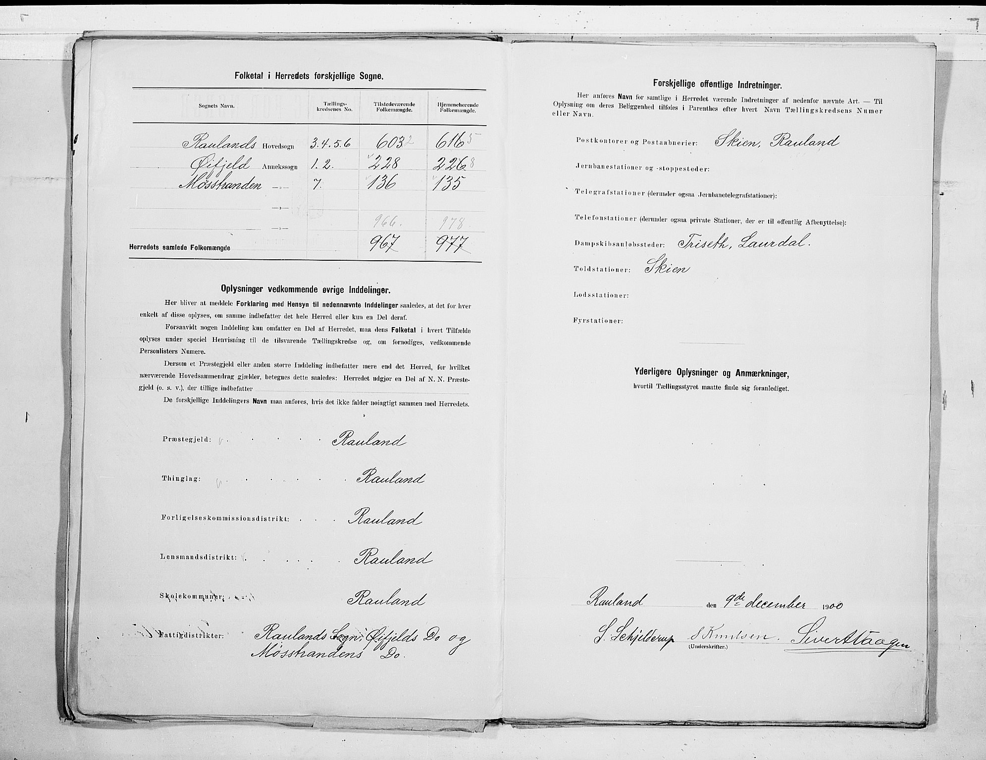 SAKO, 1900 census for Rauland, 1900, p. 3