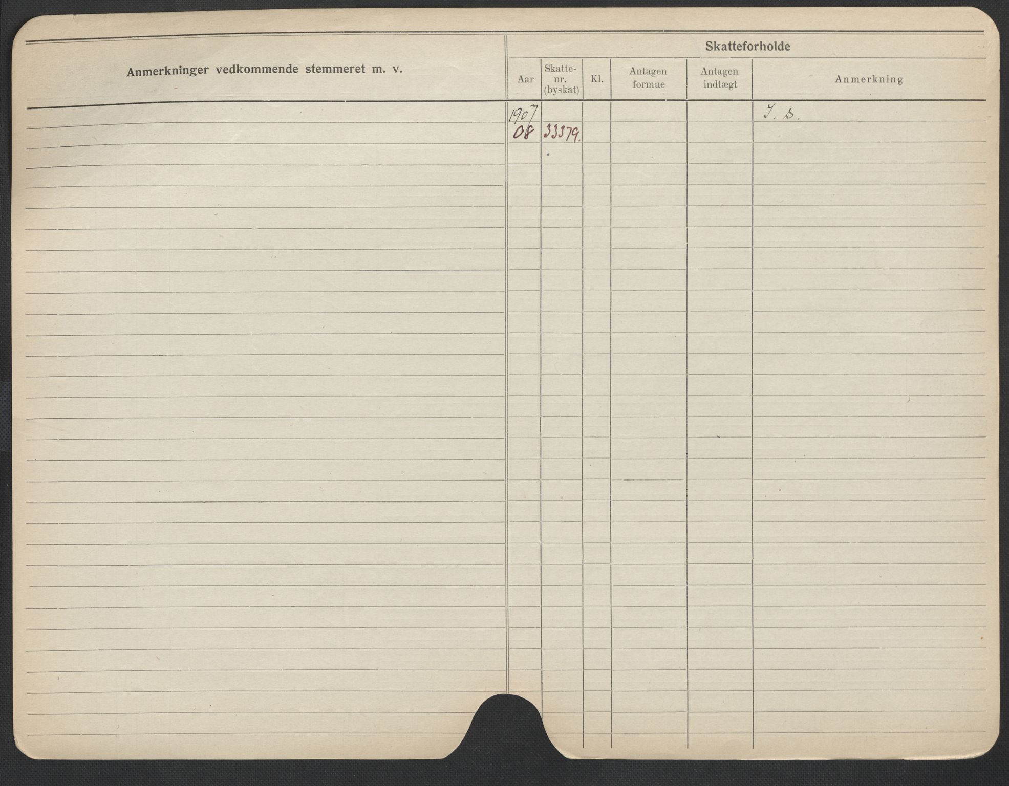 Oslo folkeregister, Registerkort, SAO/A-11715/F/Fa/Fac/L0008: Menn, 1906-1914, p. 1076b