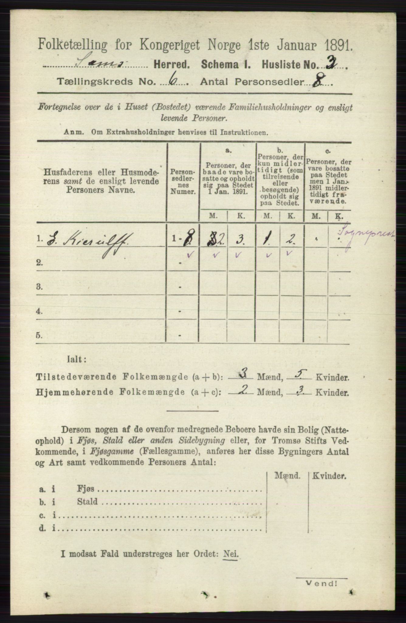 RA, 1891 census for 0721 Sem, 1891, p. 2531