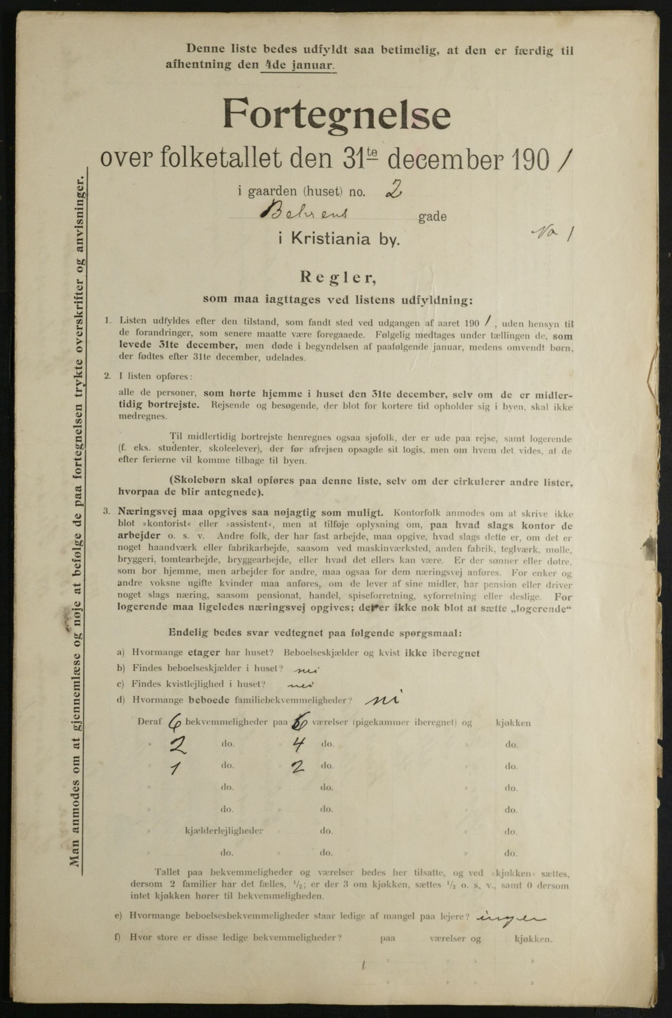 OBA, Municipal Census 1901 for Kristiania, 1901, p. 638