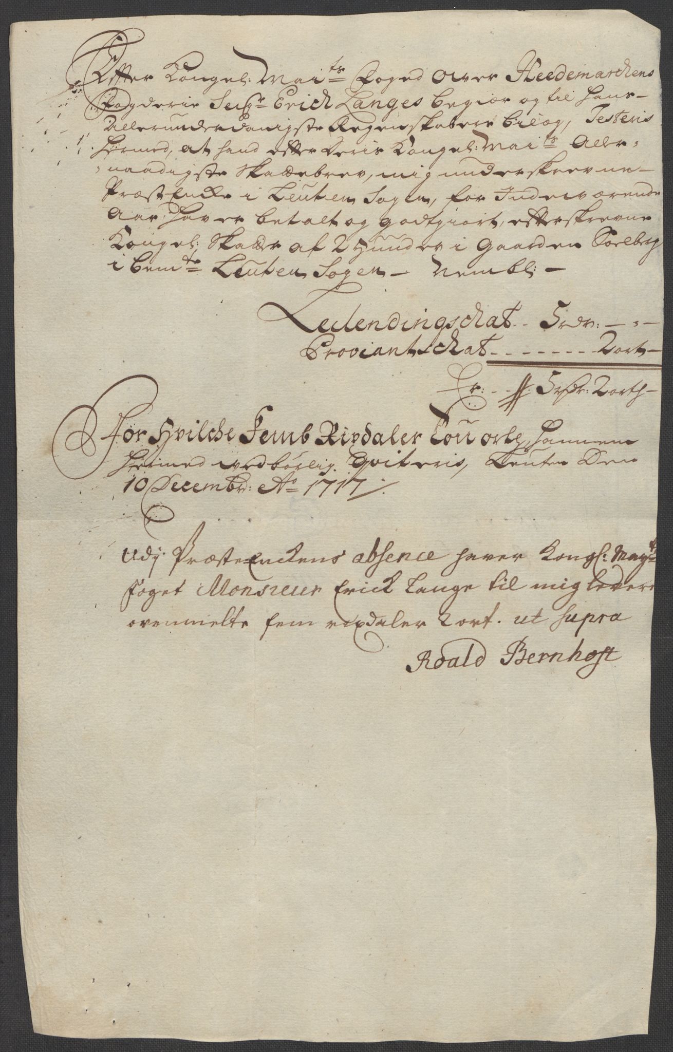 Rentekammeret inntil 1814, Reviderte regnskaper, Fogderegnskap, RA/EA-4092/R16/L1056: Fogderegnskap Hedmark, 1717, p. 319