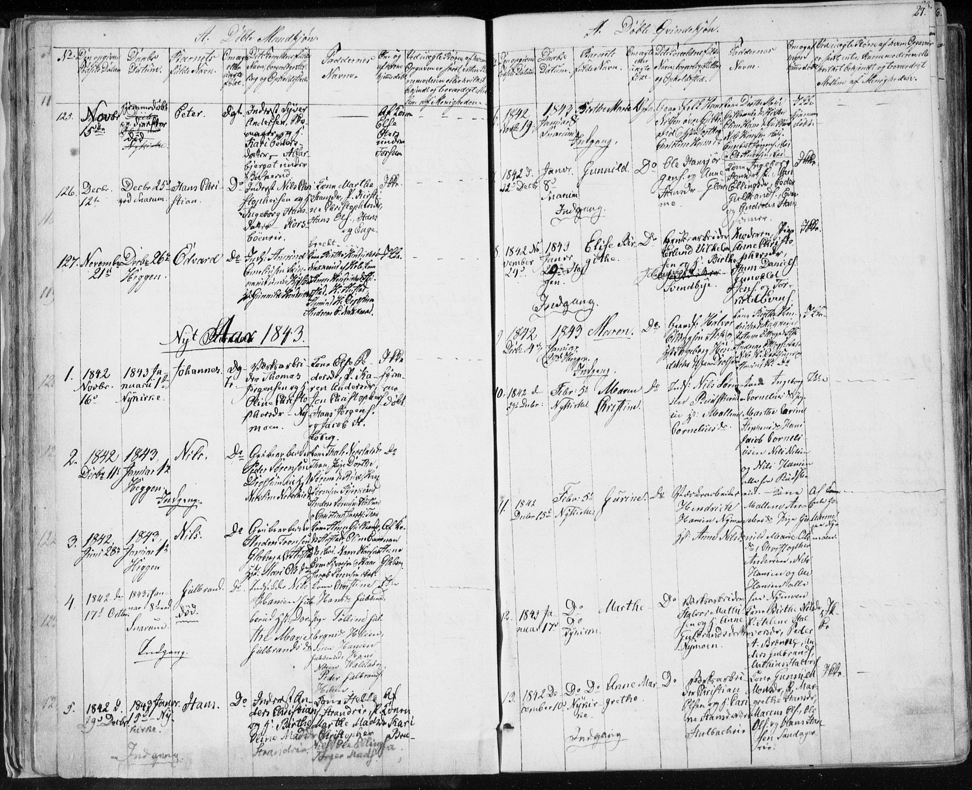 Modum kirkebøker, SAKO/A-234/F/Fa/L0007: Parish register (official) no. 7, 1841-1850, p. 27