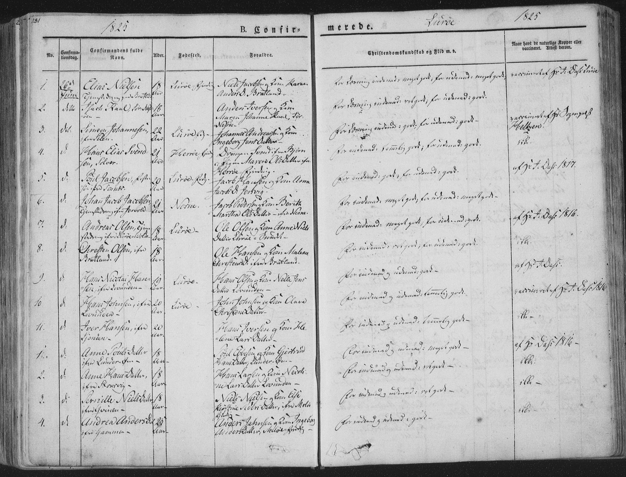 Ministerialprotokoller, klokkerbøker og fødselsregistre - Nordland, SAT/A-1459/839/L0565: Parish register (official) no. 839A02, 1825-1862, p. 281