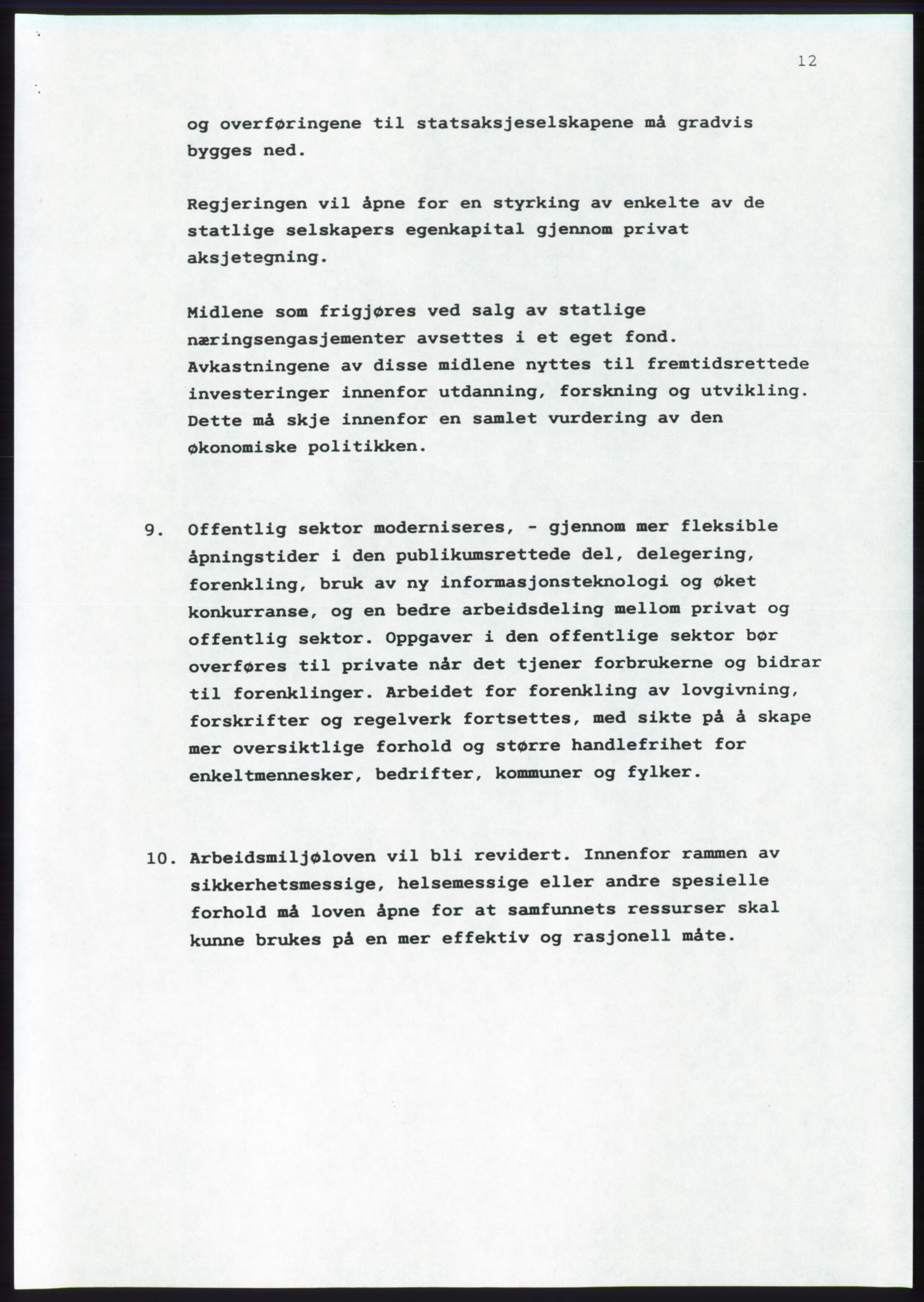 Forhandlingsmøtene 1989 mellom Høyre, KrF og Senterpartiet om dannelse av regjering, AV/RA-PA-0697/A/L0001: Forhandlingsprotokoll med vedlegg, 1989, p. 540