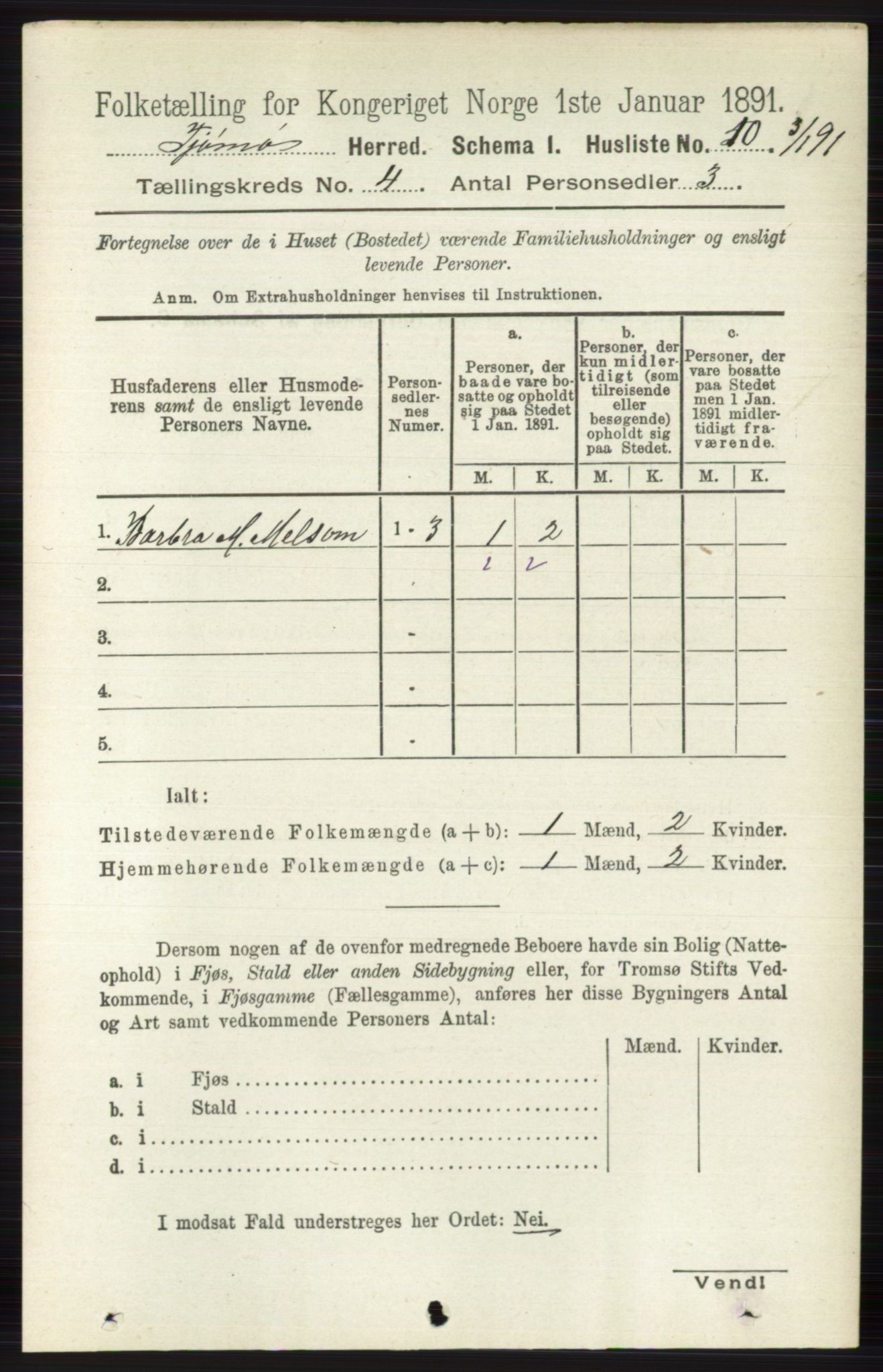 RA, 1891 census for 0723 Tjøme, 1891, p. 1220