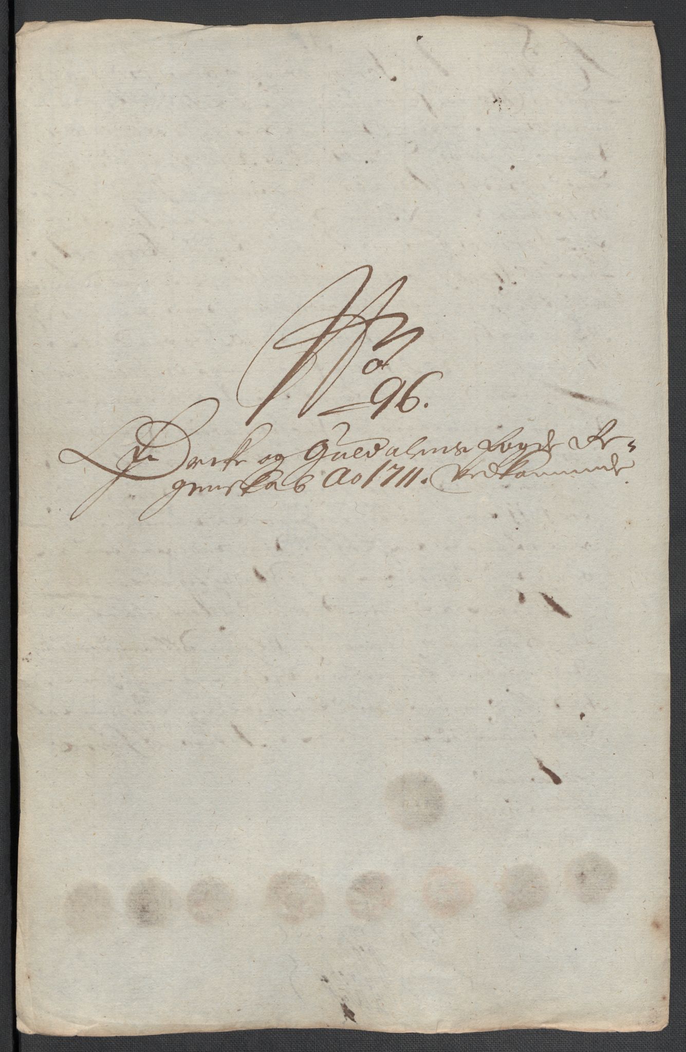 Rentekammeret inntil 1814, Reviderte regnskaper, Fogderegnskap, AV/RA-EA-4092/R60/L3962: Fogderegnskap Orkdal og Gauldal, 1711, p. 259