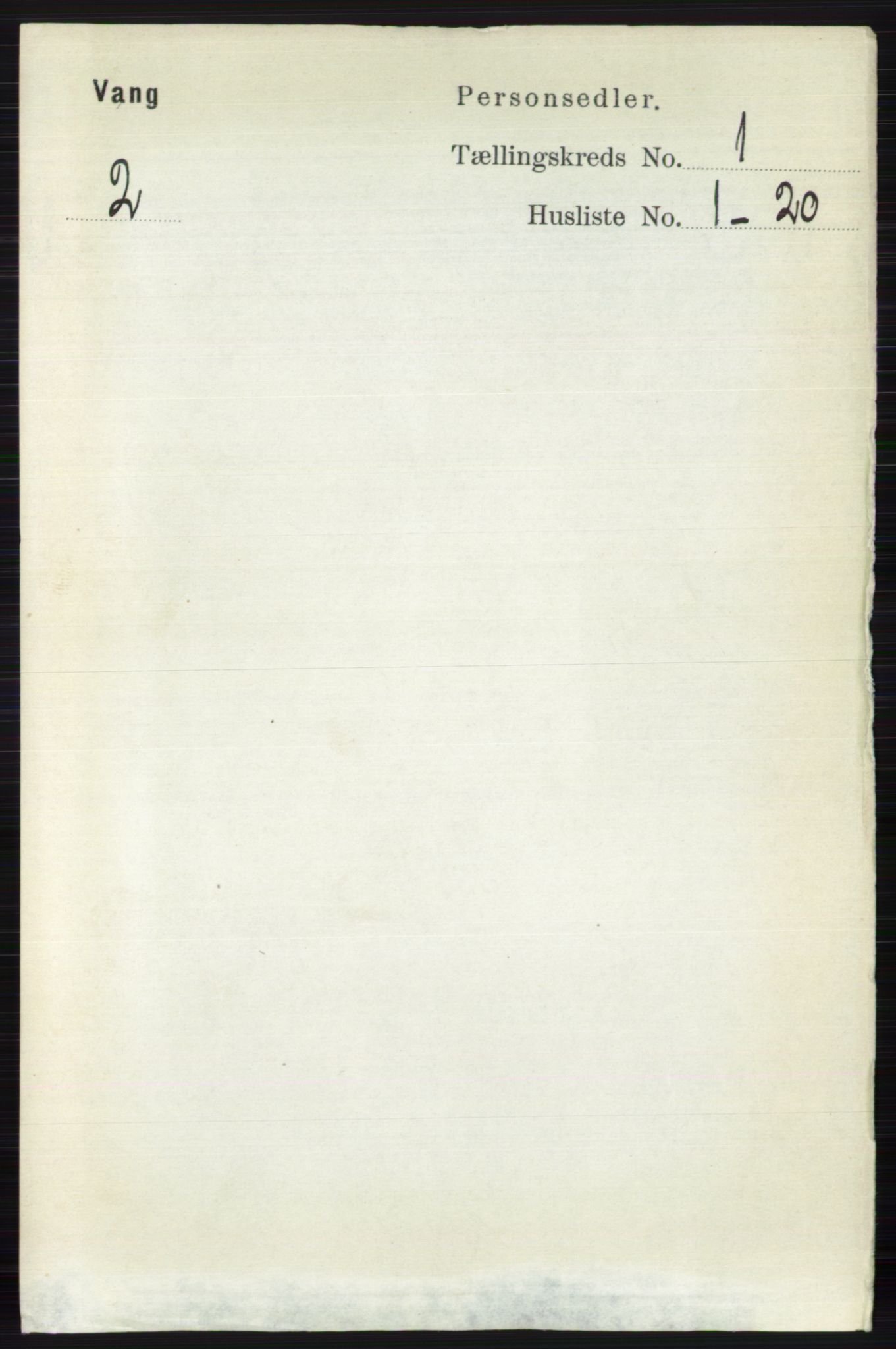 RA, 1891 census for 0545 Vang, 1891, p. 77