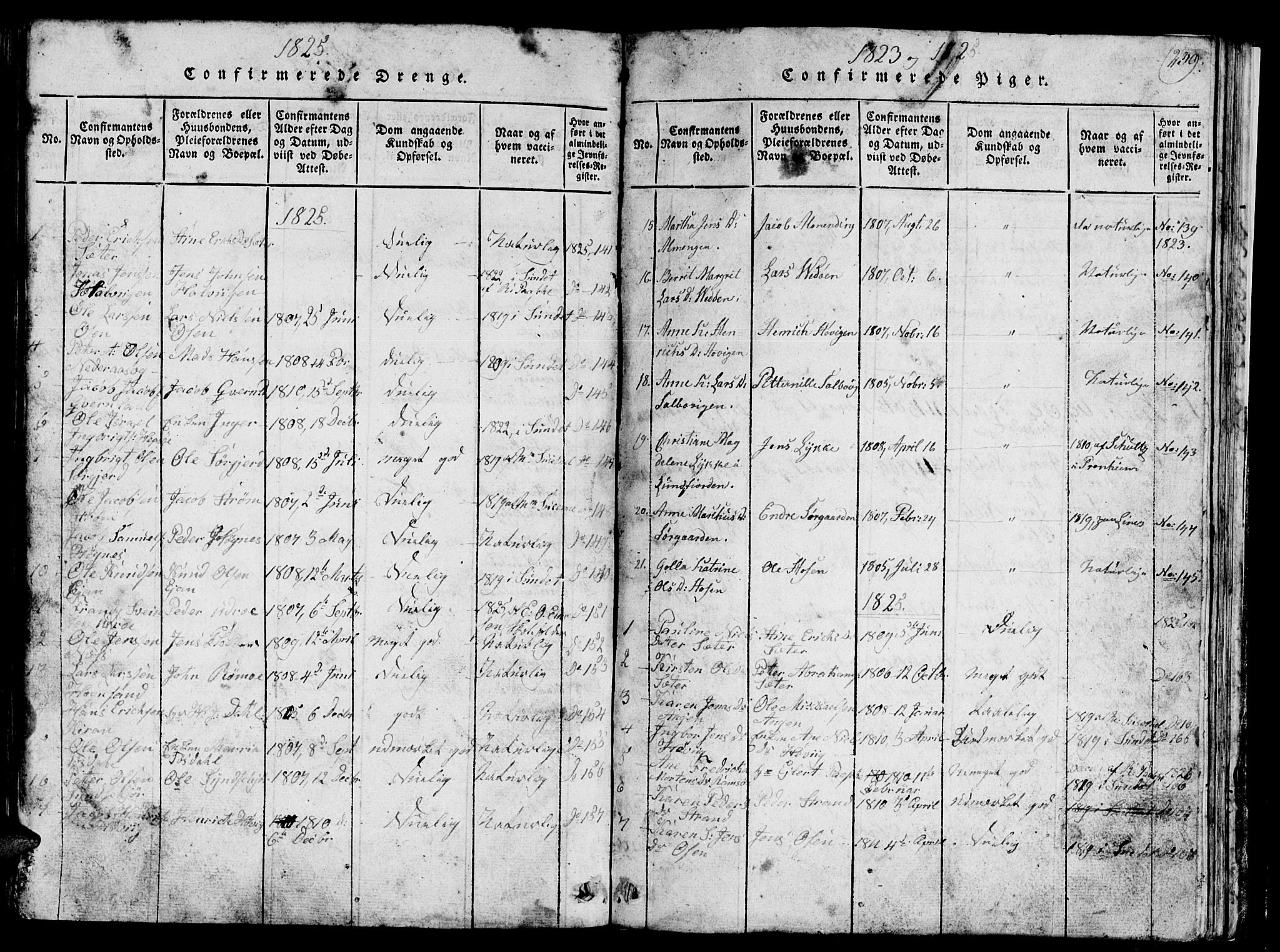 Ministerialprotokoller, klokkerbøker og fødselsregistre - Sør-Trøndelag, SAT/A-1456/657/L0714: Parish register (copy) no. 657C01, 1818-1868, p. 239