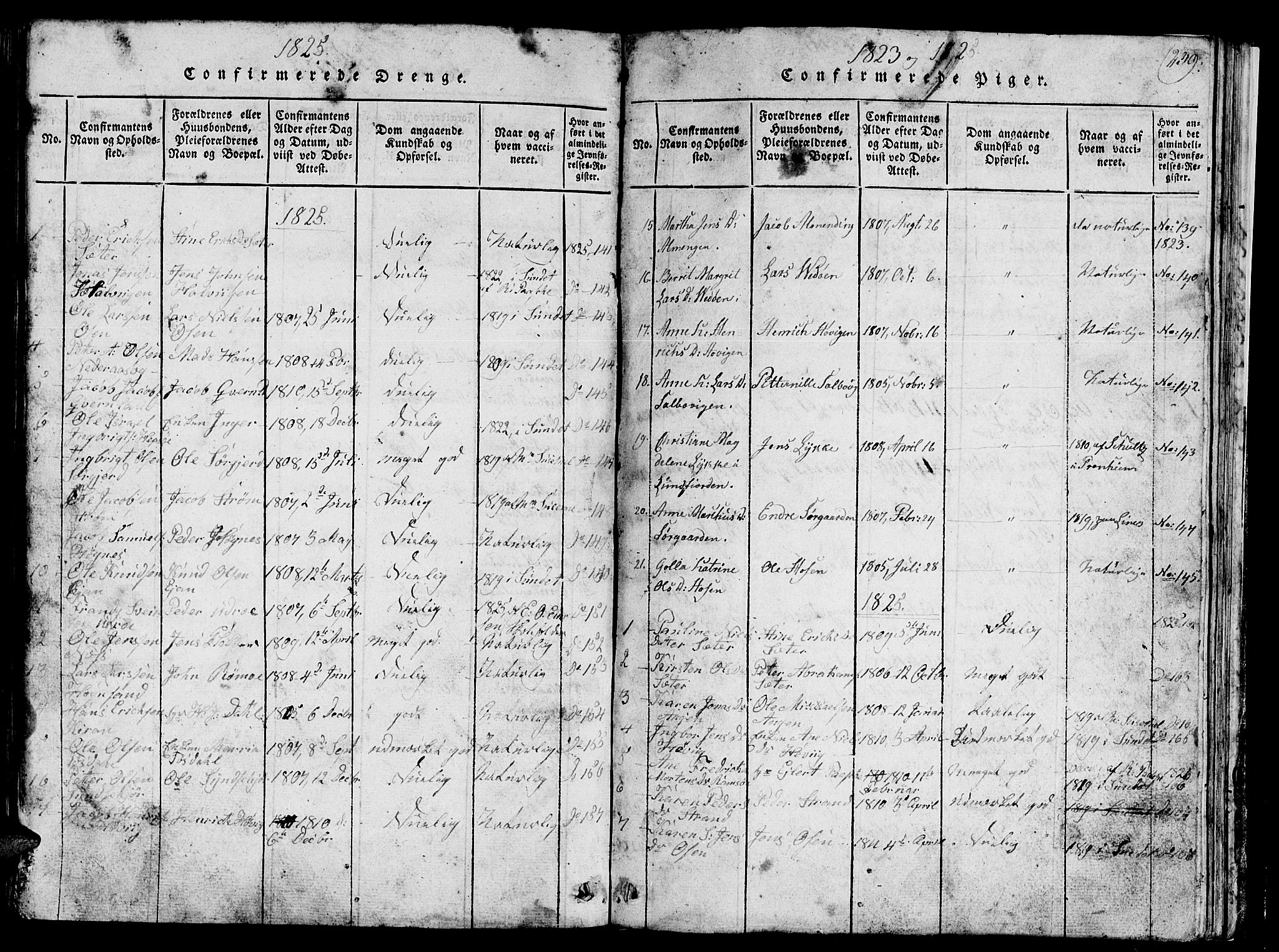 Ministerialprotokoller, klokkerbøker og fødselsregistre - Sør-Trøndelag, AV/SAT-A-1456/657/L0714: Parish register (copy) no. 657C01, 1818-1868, p. 239