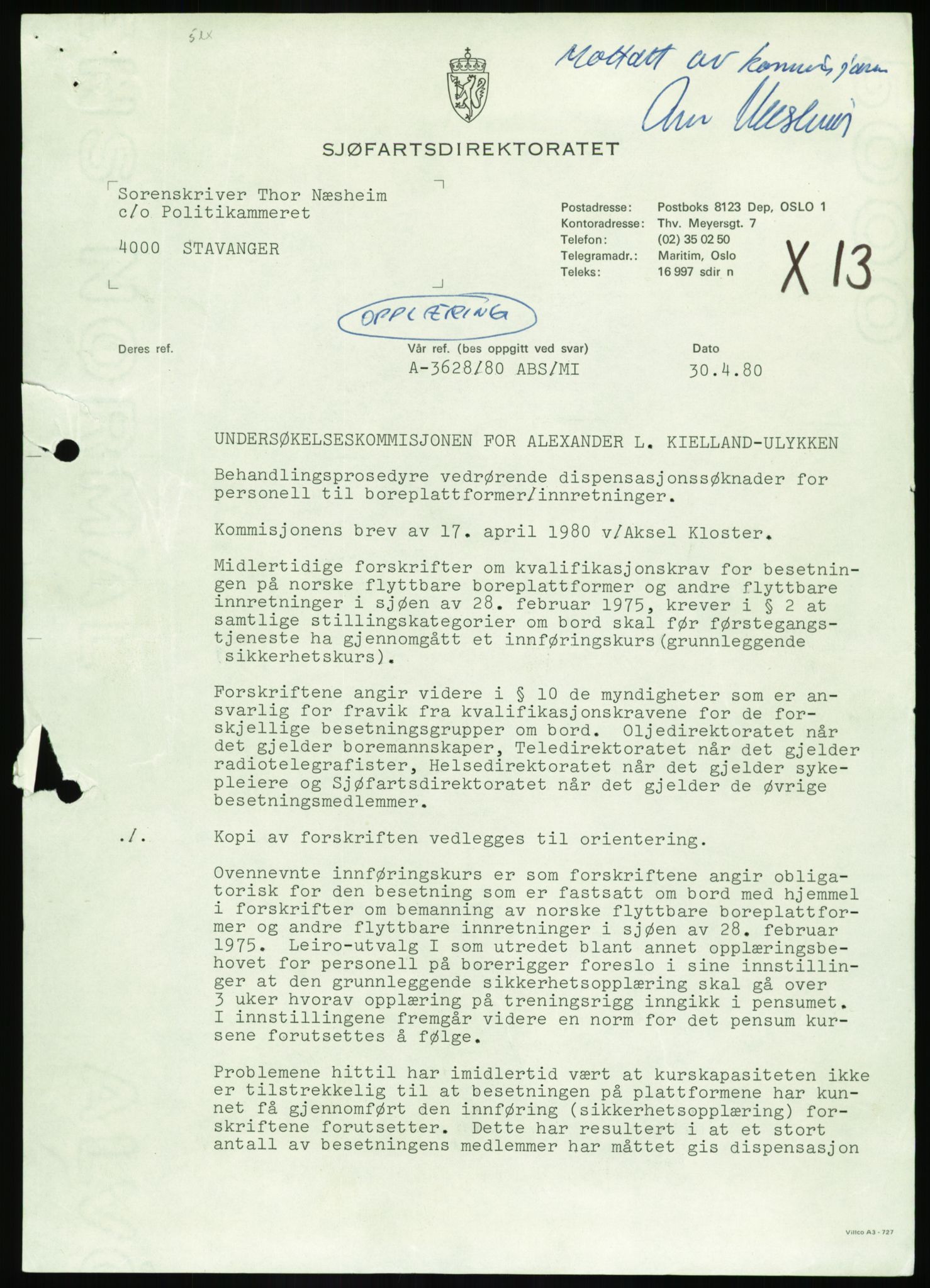 Justisdepartementet, Granskningskommisjonen ved Alexander Kielland-ulykken 27.3.1980, RA/S-1165/D/L0020: X Opplæring/Kompetanse (Doku.liste + X1-X18 av 18)/Y Forskningsprosjekter (Doku.liste + Y1-Y7 av 9), 1980-1981, p. 108